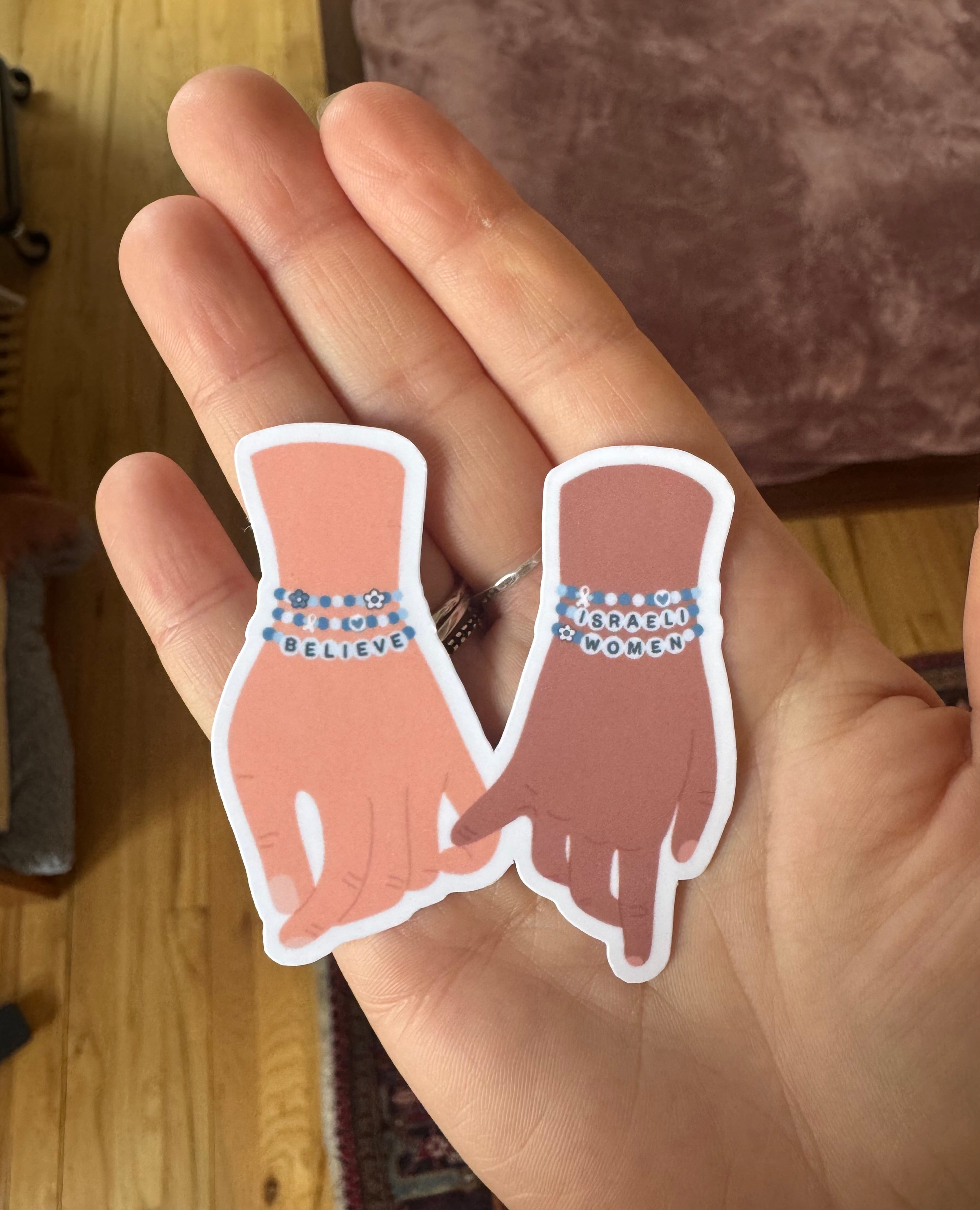 Believe Israeli Women Friendship Bracelet Sticker