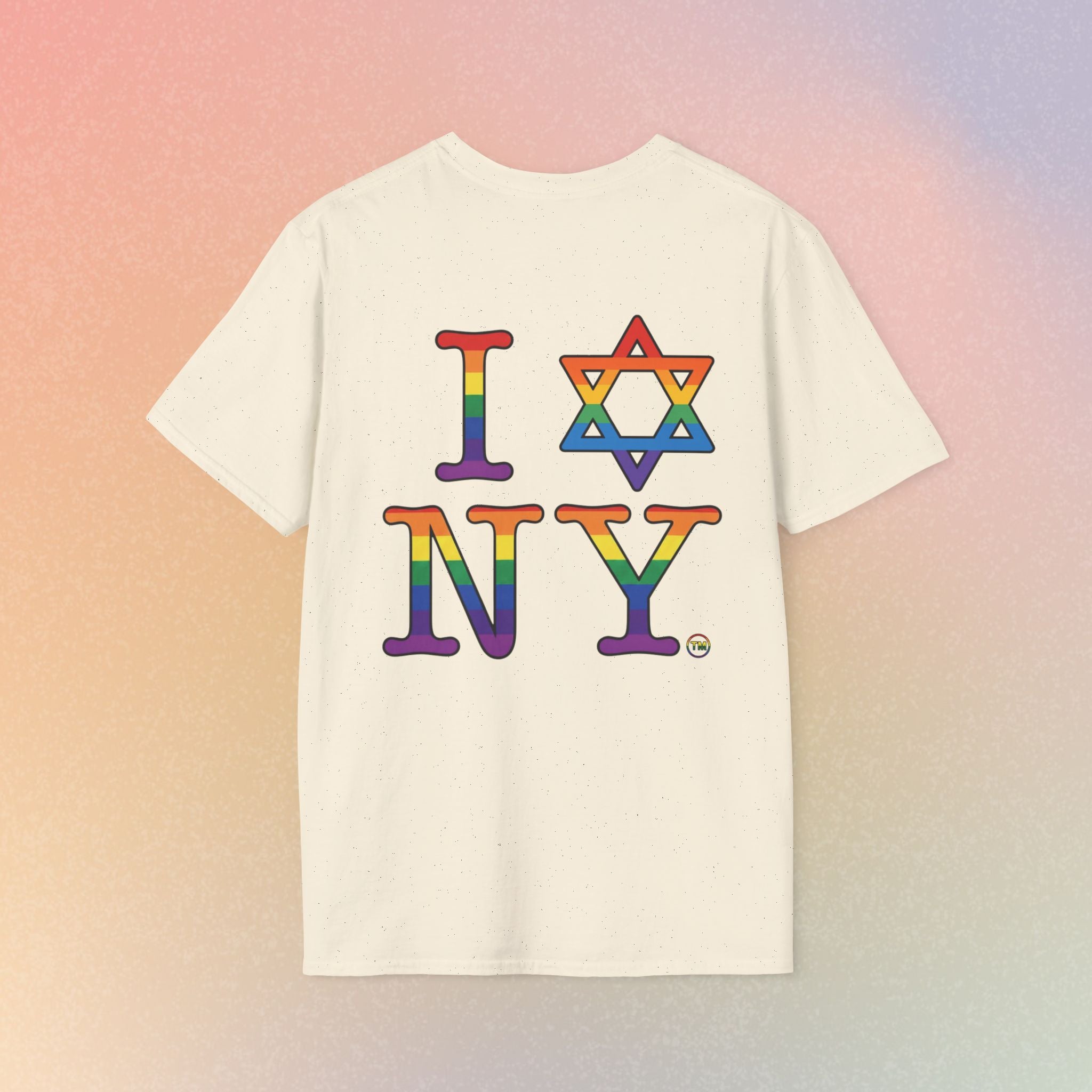 I Love NY Jewish Star LGBTQ Pride Unisex Softstyle T-Shirt