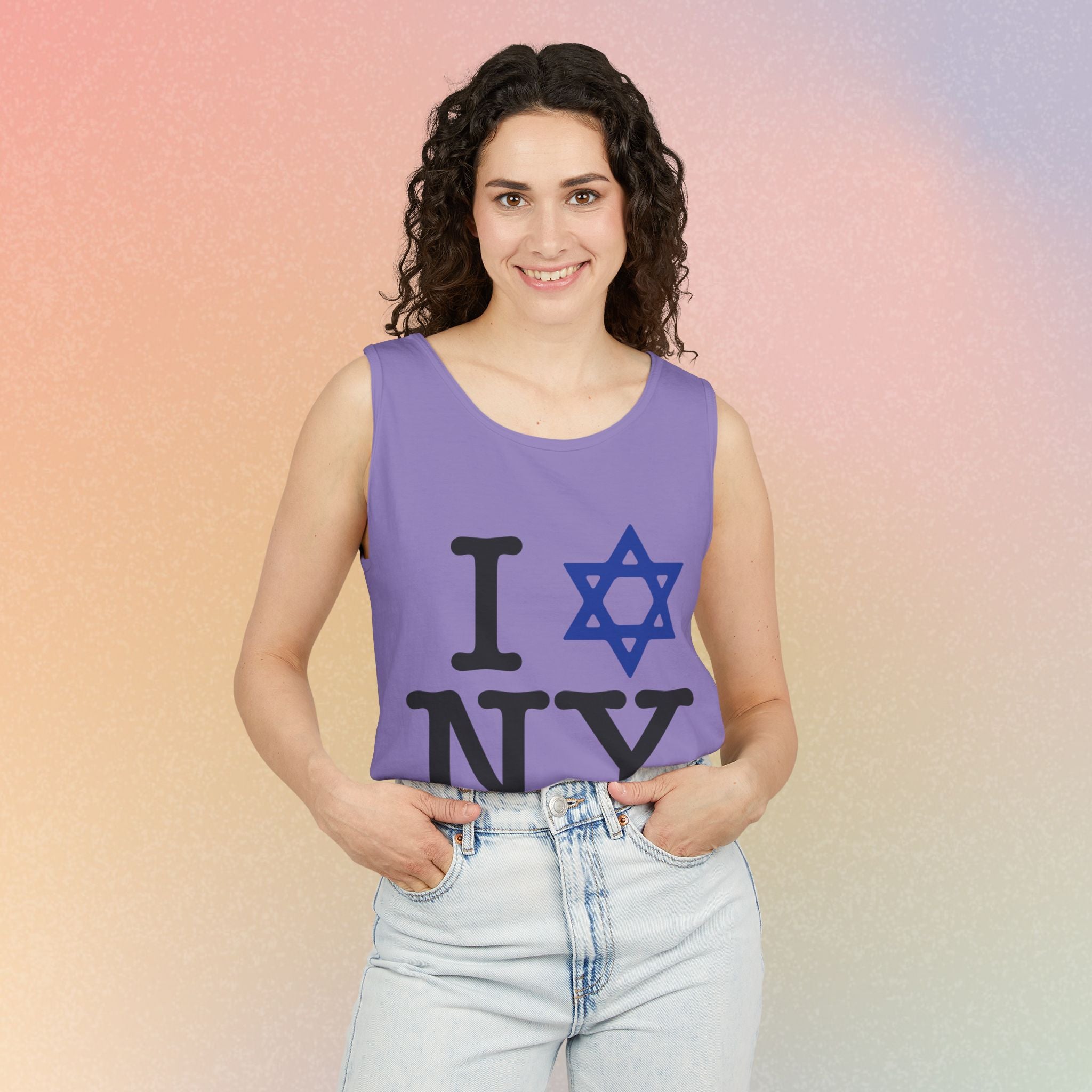 I Love NY Jewish Star Tank Top — Jewish NYC Pride Israel Love Sleeveless Tee