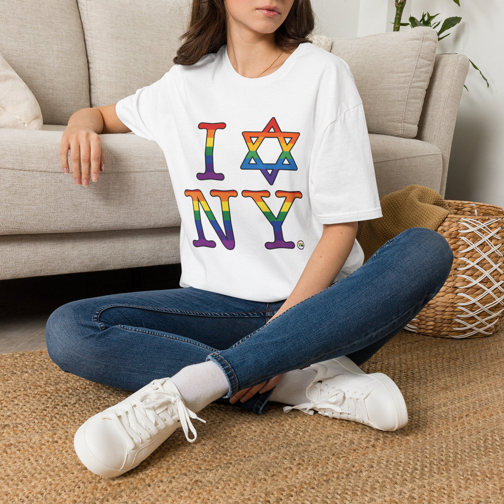 I Love NY Jewish Star LGBTQ Pride Unisex Softstyle T-Shirt