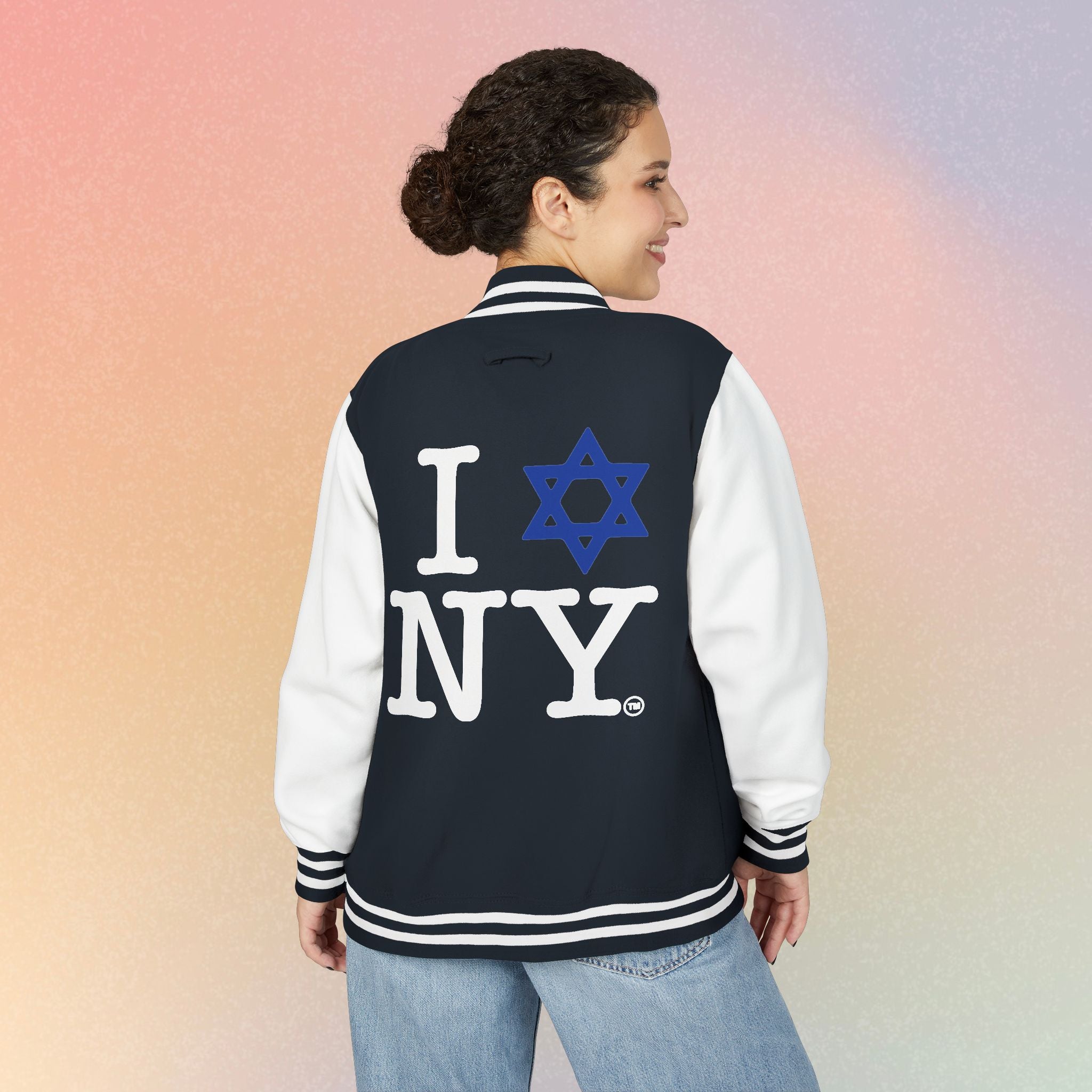 I NY Star of David Letterman Jacket | Jewish New York Varsity Jacket