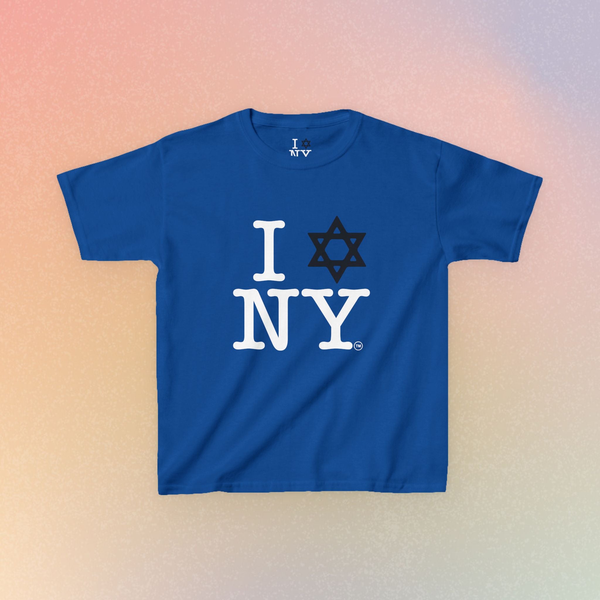 Kids I Jewish Star Love NY T-Shirt — Youth Jewish New York Pride Tee