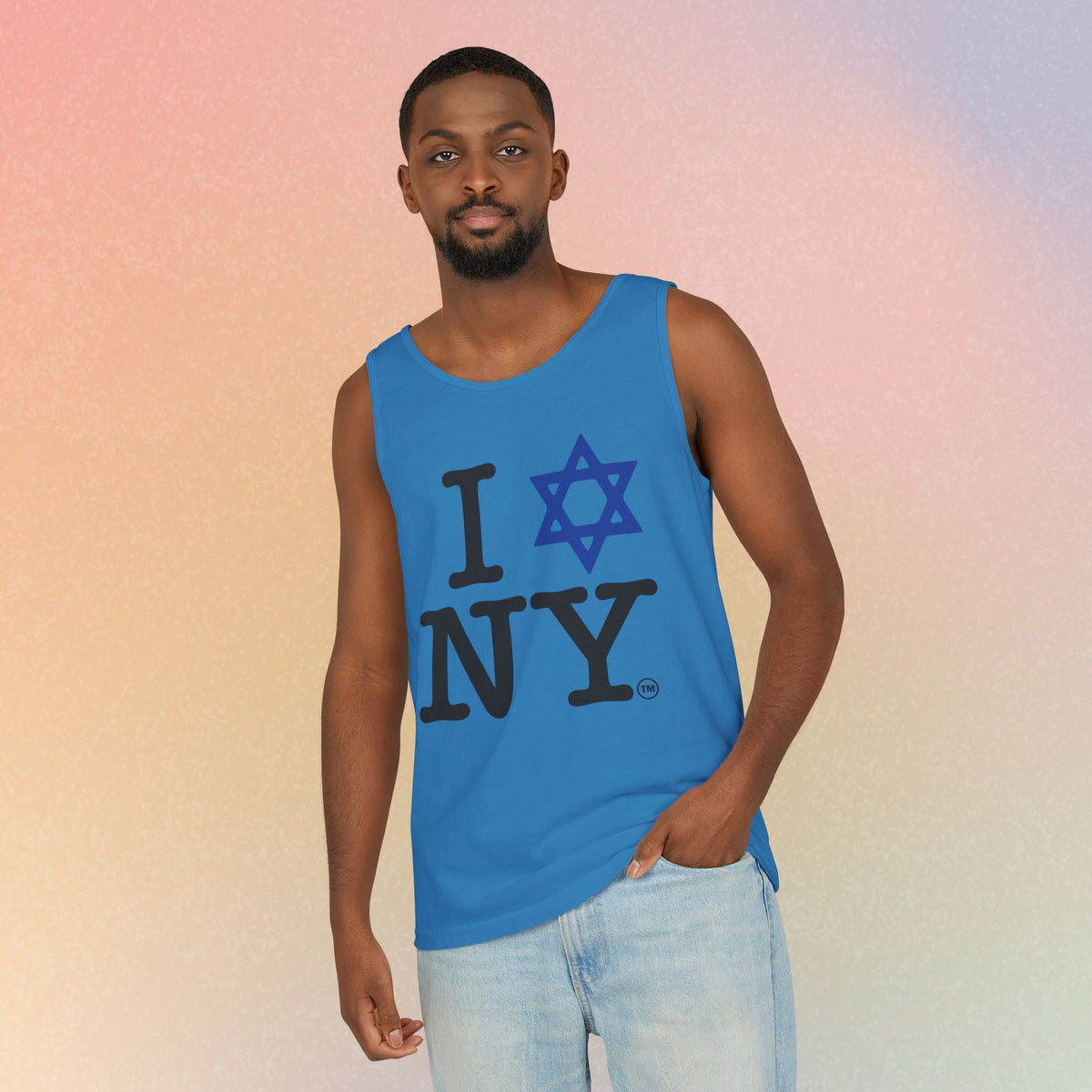 I Love NY Jewish Star Tank Top — Jewish NYC Pride Israel Love Sleeveless Tee