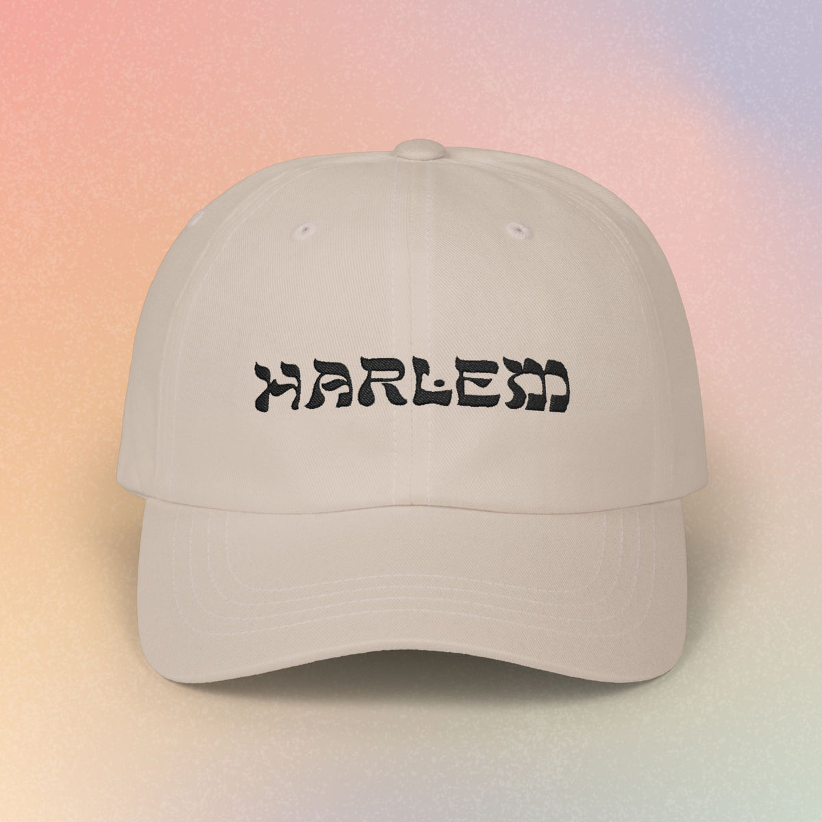 Harlem Hebrew Font Baseball Cap | NYC Jewish Pride (Light Colors)