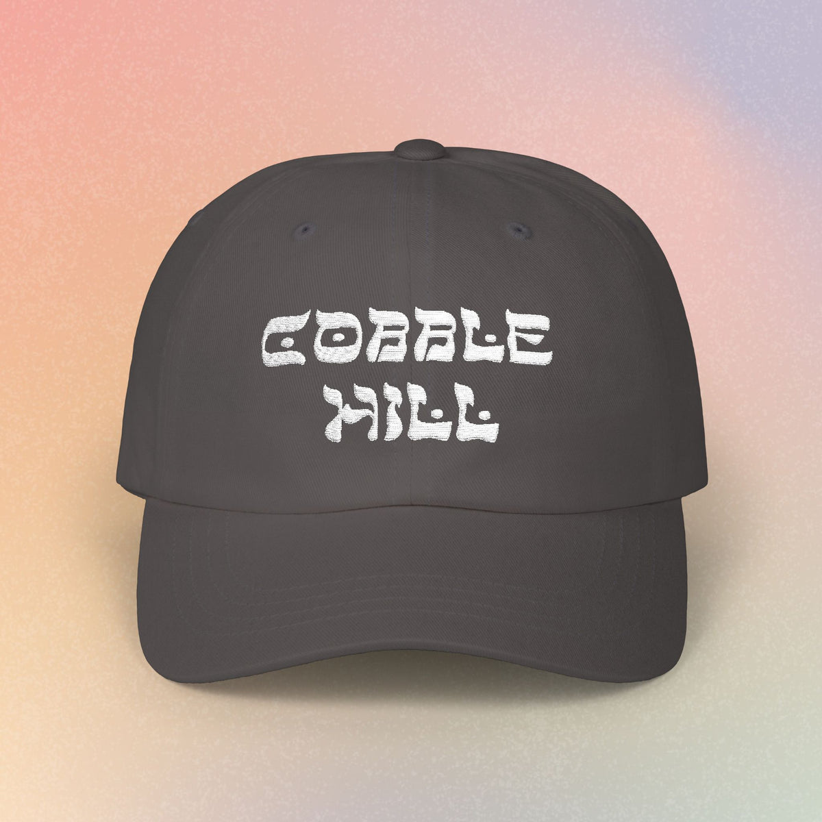 Cobble Hill Hebrew Style Font Baseball Cap - Brooklyn New York Jewish Pride
