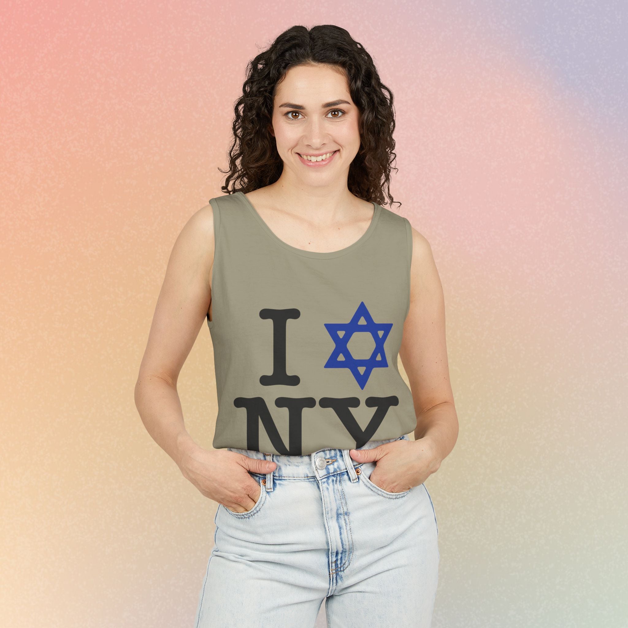 I Love NY Jewish Star Tank Top — Jewish NYC Pride Israel Love Sleeveless Tee