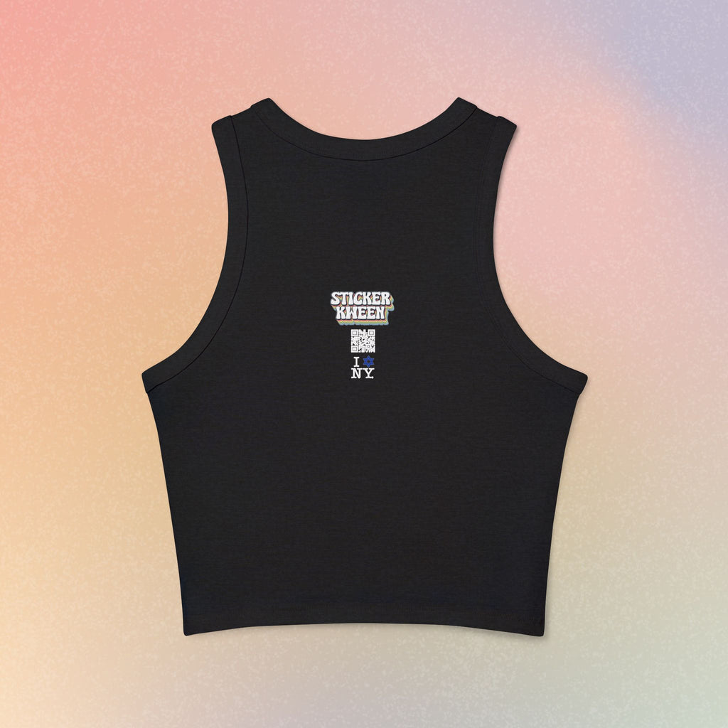 I Love New York Jewish Star Women's Micro Rib Racer Tank Top | New York Jewish Pride