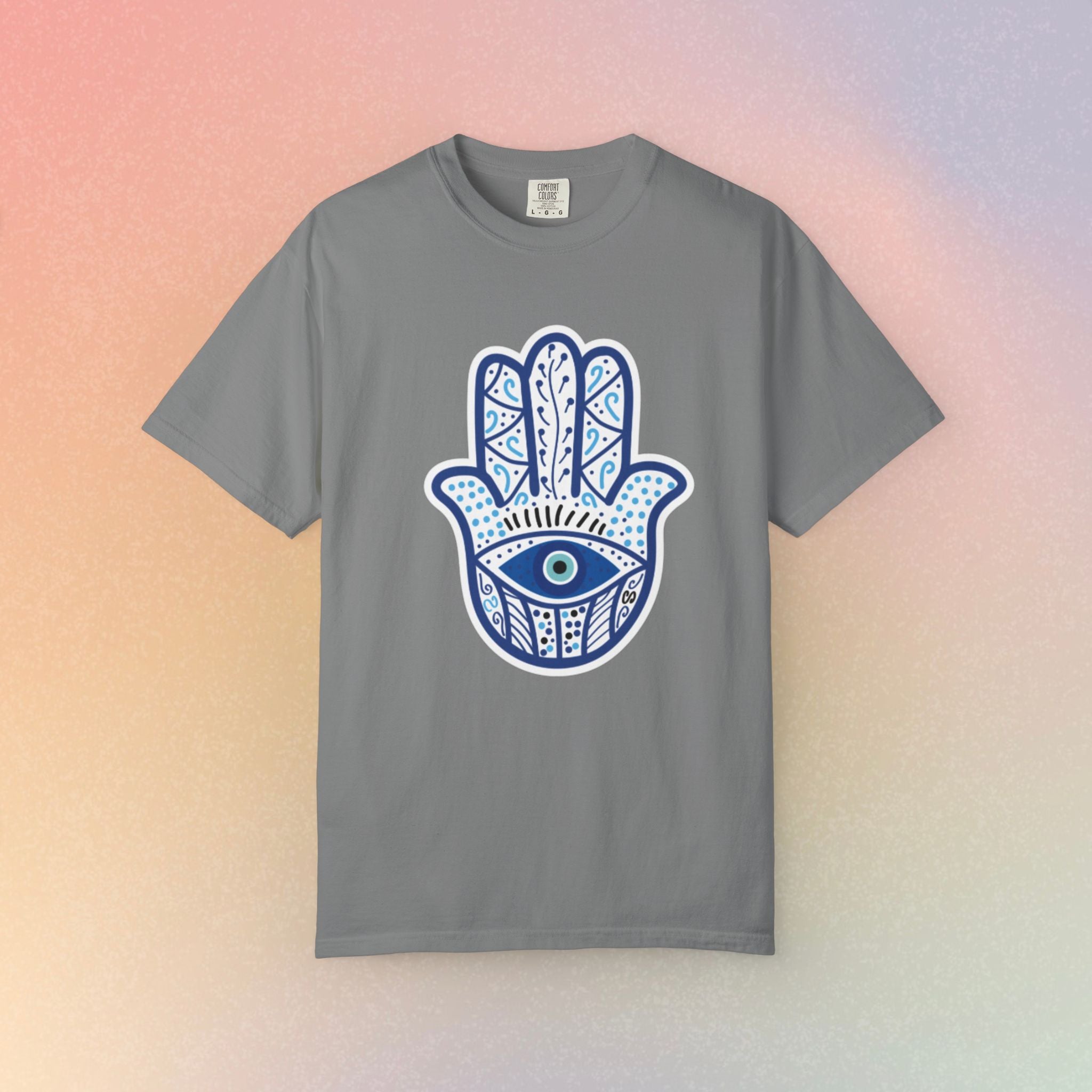 Hamsa Blue Evil Eye Protection T-Shirt