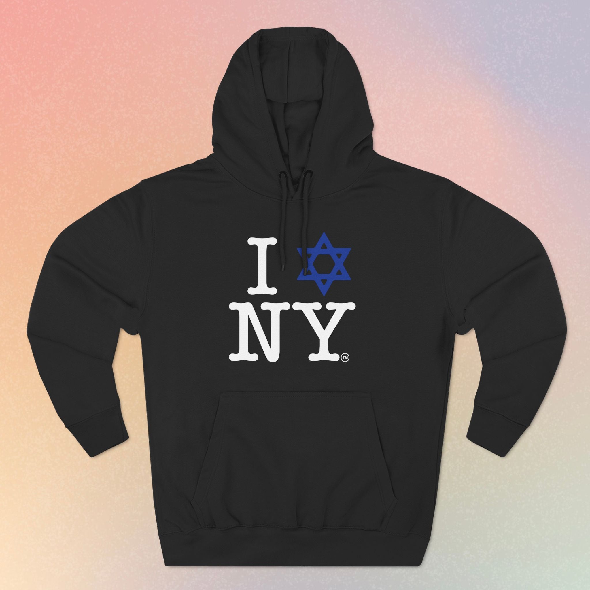 I Love NY Jewish Star Hoodie | Jewish New York Pride