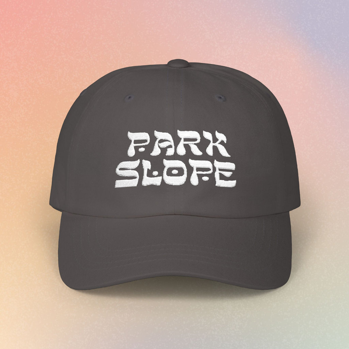 Park Slope Hebrew Style Font Baseball Cap - Brooklyn New York Jewish Pride (Dark Colors)