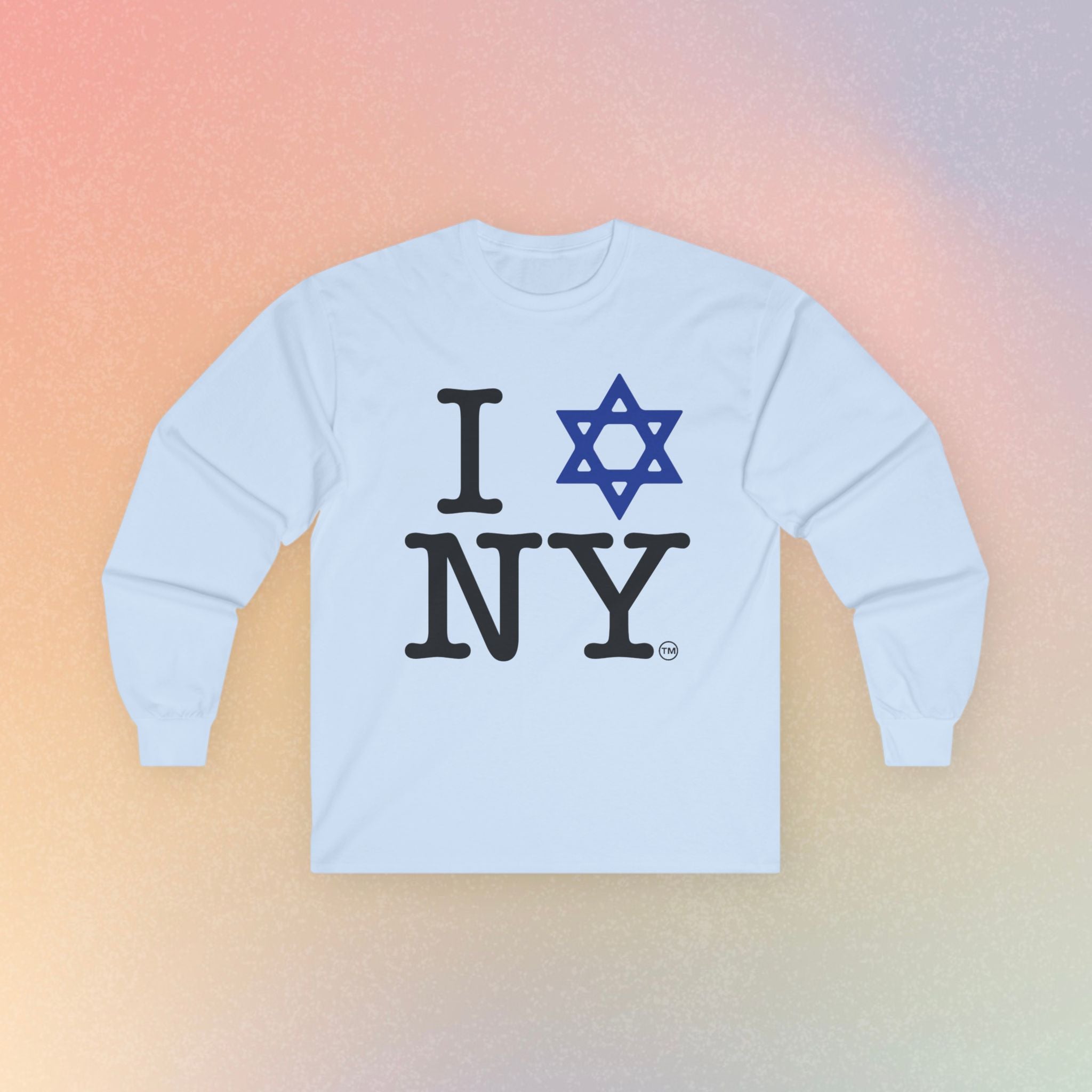 I Love NY Jewish Star Long Sleeve Tee - New York Jewish Pride Shirt