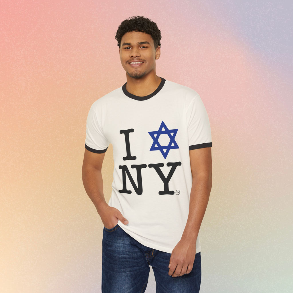 I Love NY Jewish Star T-Shirt | Ringer Tee, Jewish New York Pride