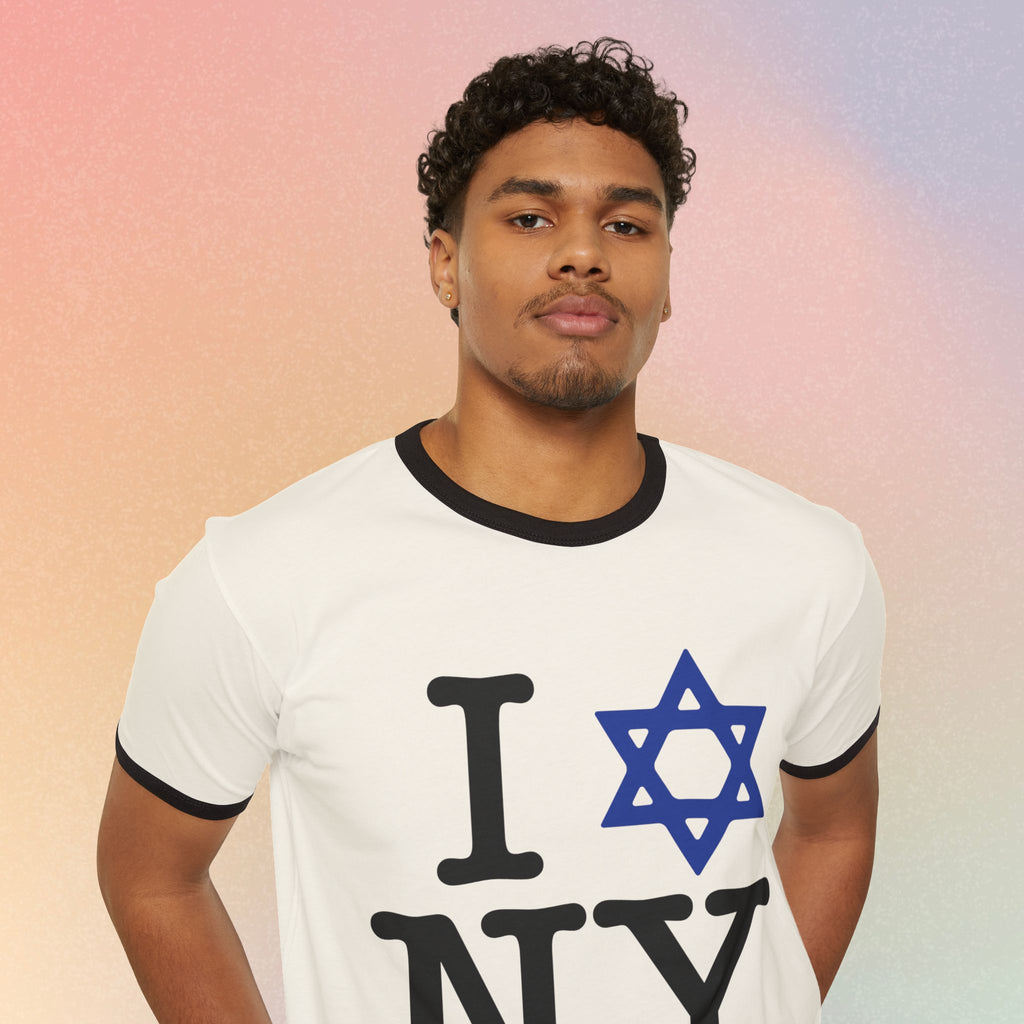 I Love NY Jewish Star T-Shirt | Ringer Tee, Jewish New York Pride
