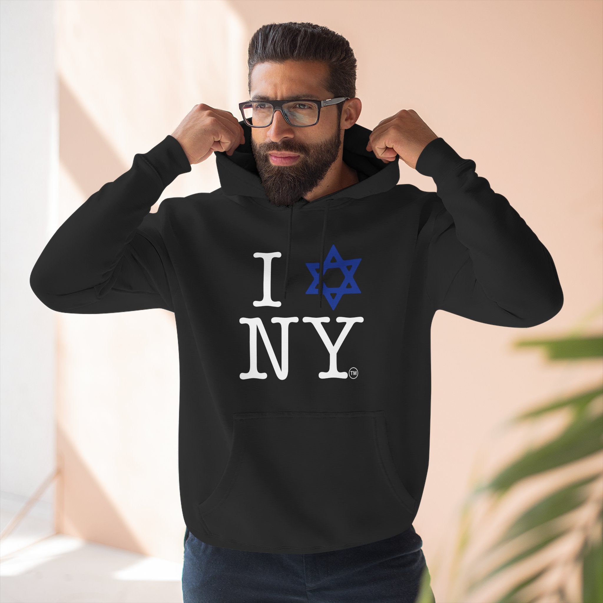 I Love NY Jewish Star Hoodie | Jewish New York Pride