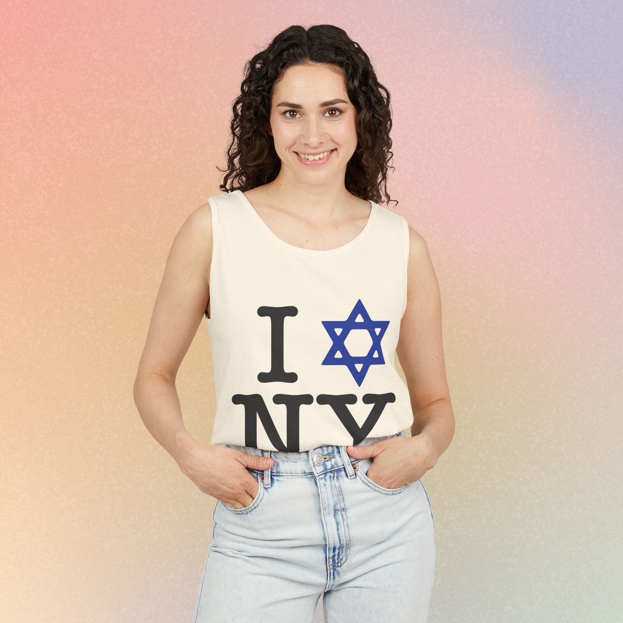 I Love NY Jewish Star Tank Top — Jewish NYC Pride Israel Love Sleeveless Tee