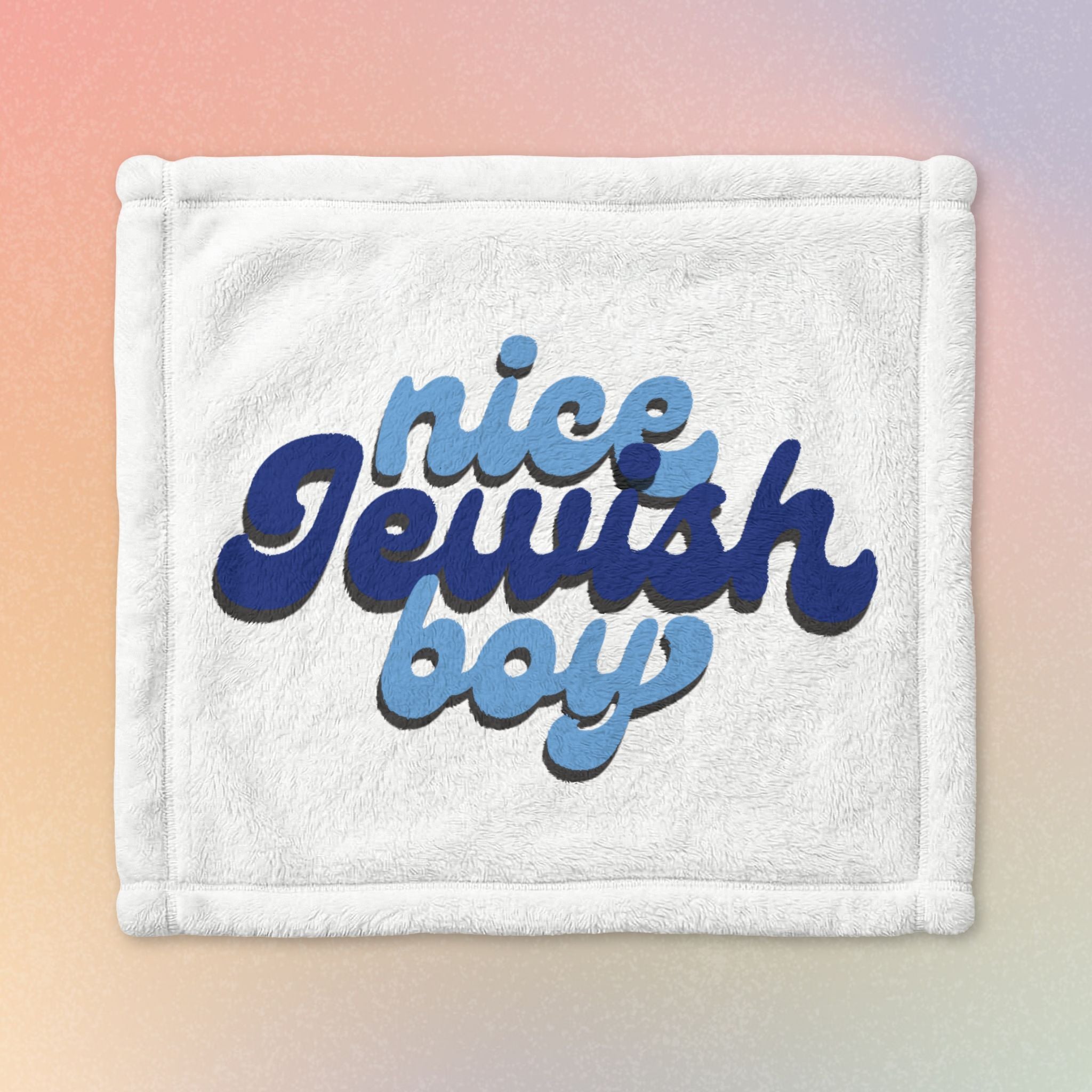 Nice Jewish Boy Baby Lovey Blanket — Soft Minky Baby Comforter