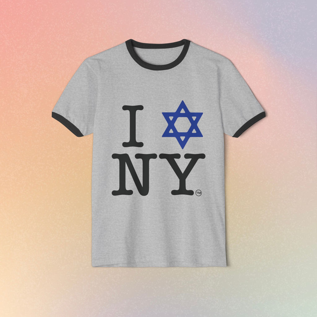 I Love NY Jewish Star T-Shirt | Ringer Tee, Jewish New York Pride