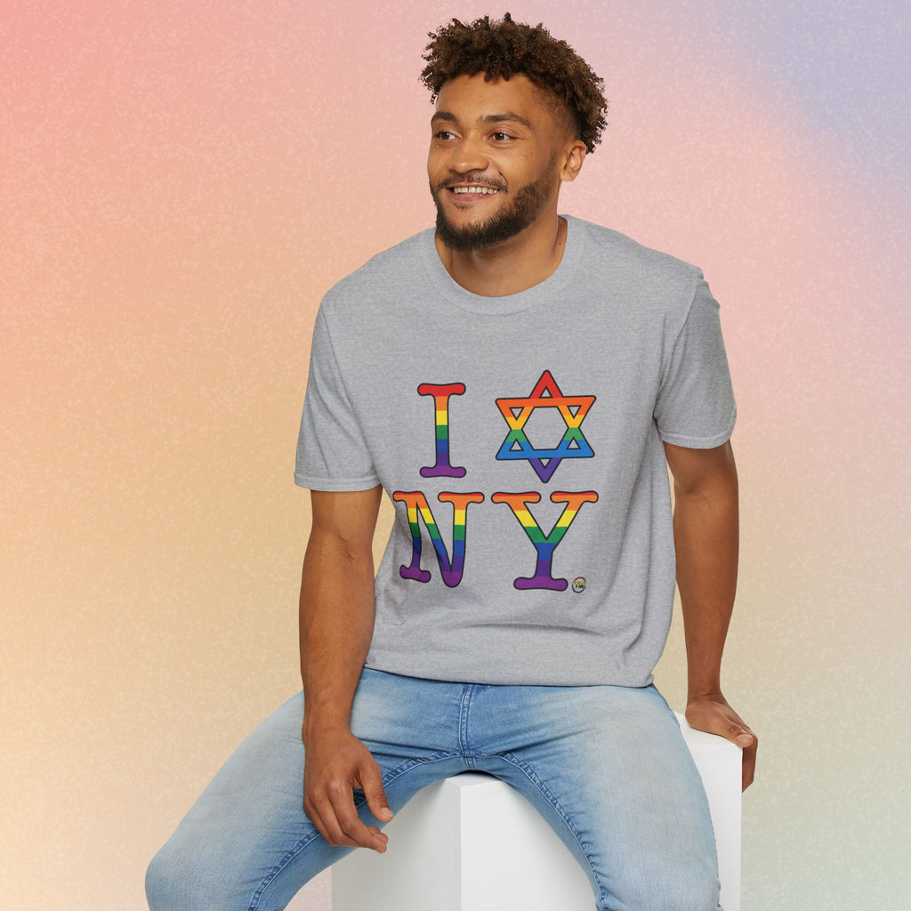 I Love NY Jewish Star LGBTQ Pride Unisex Softstyle T-Shirt