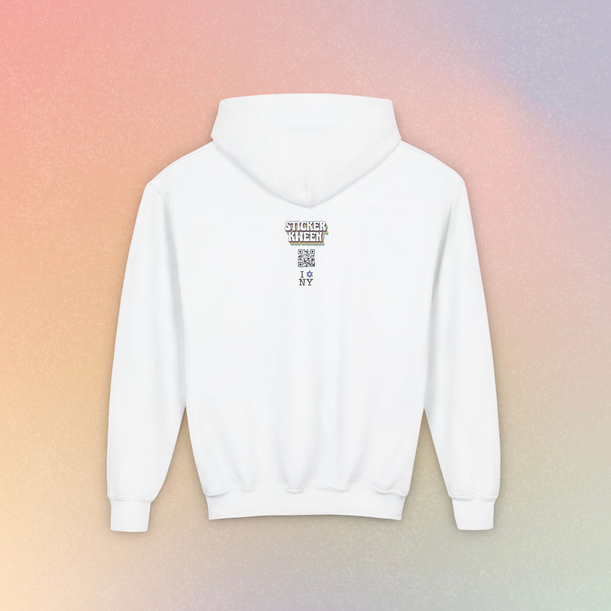 Youth Size I Love NY Jewish Star Hoodie | Jewish New York Pride Sweatshirt