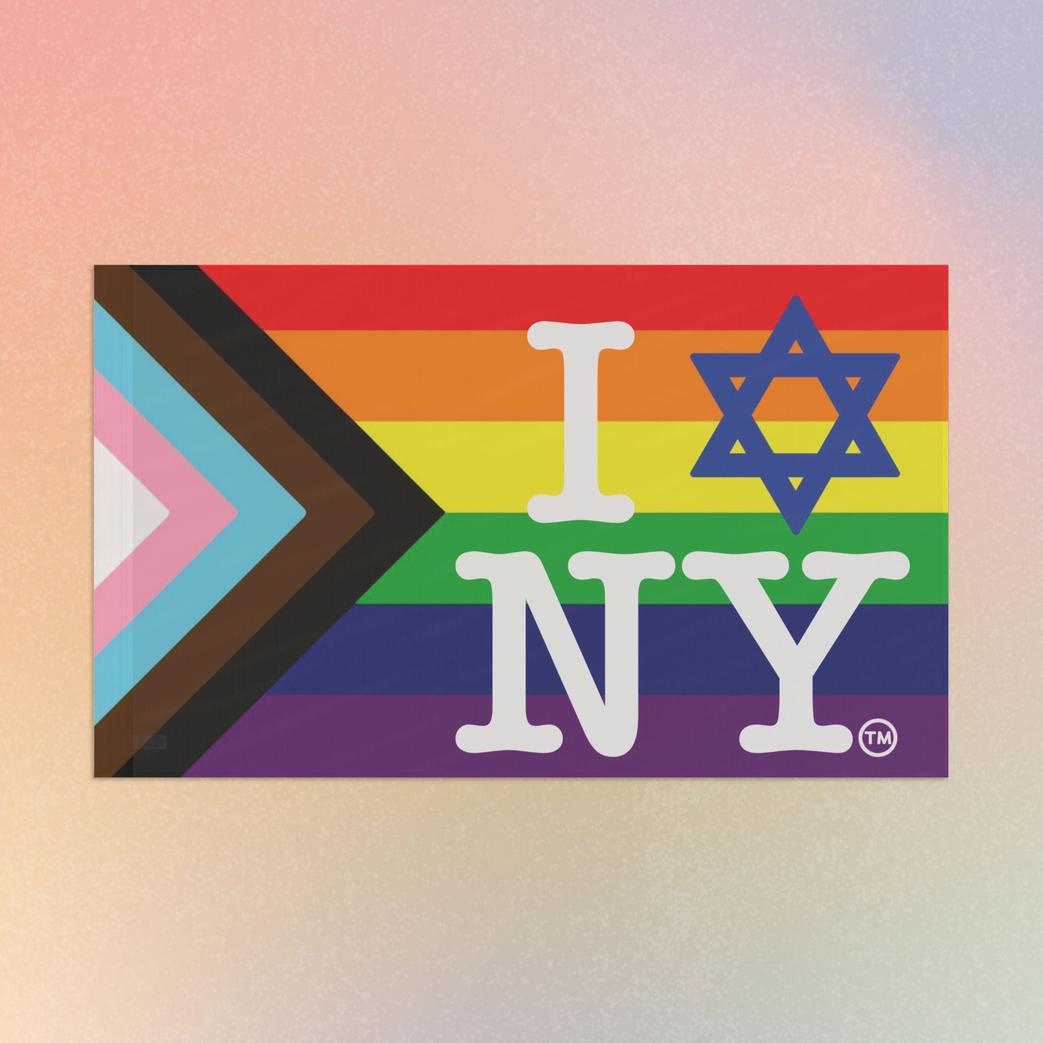 LGBTQIA I Love NY Jewish Star Flag