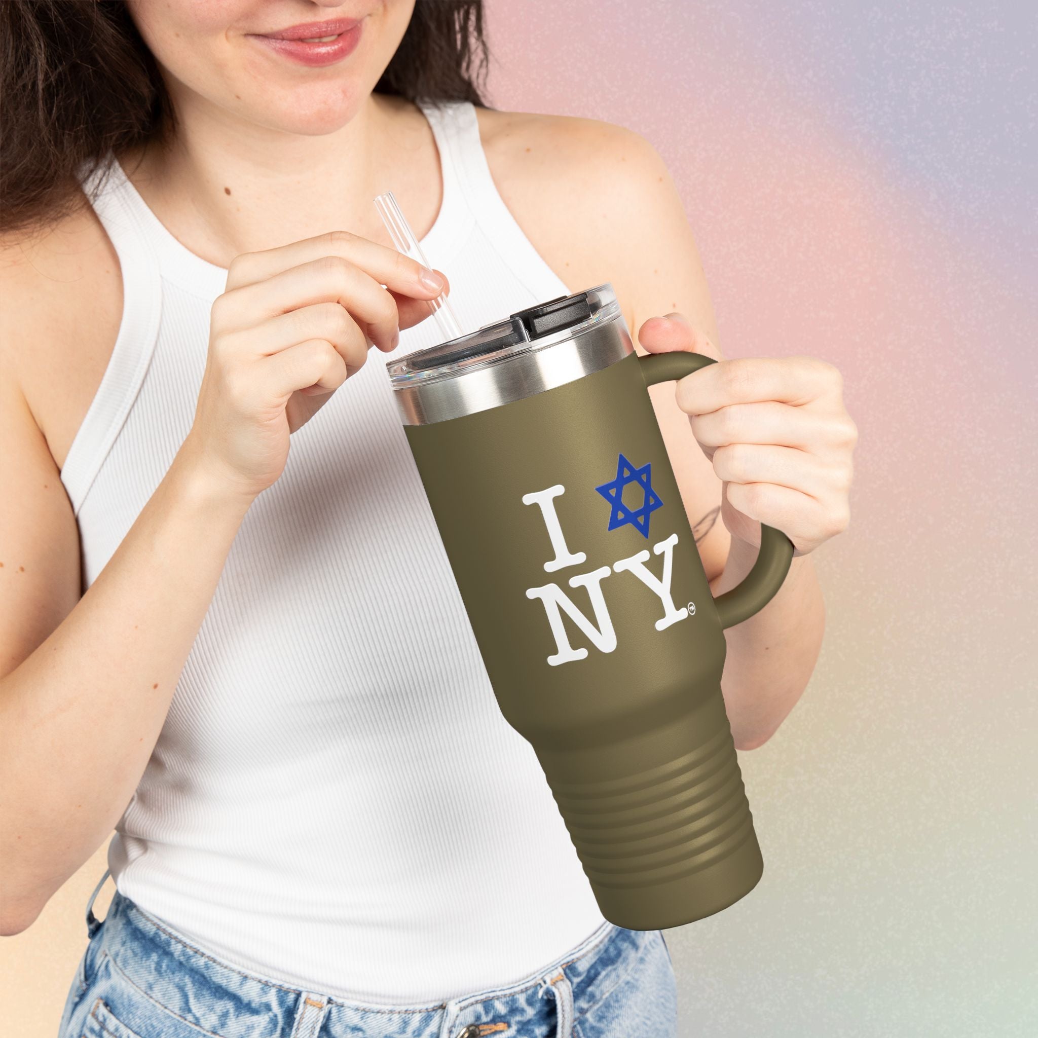 I Love NY Jewish Star - Stainless Steel 40oz Insulated Tumbler