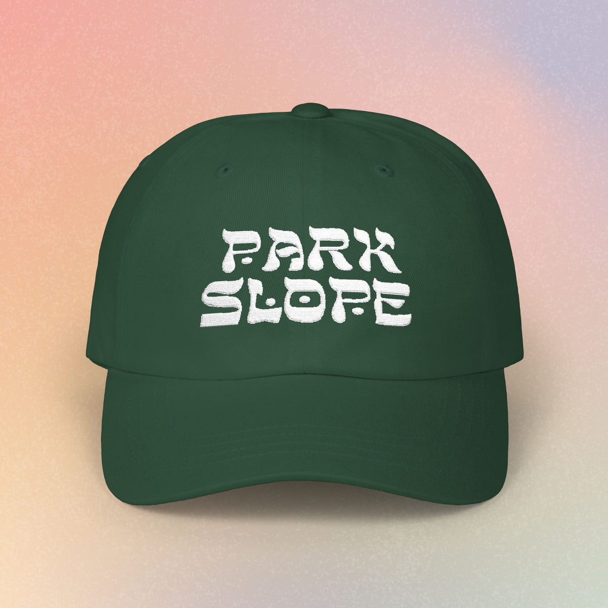 Park Slope Hebrew Style Font Baseball Cap - Brooklyn New York Jewish Pride (Dark Colors)