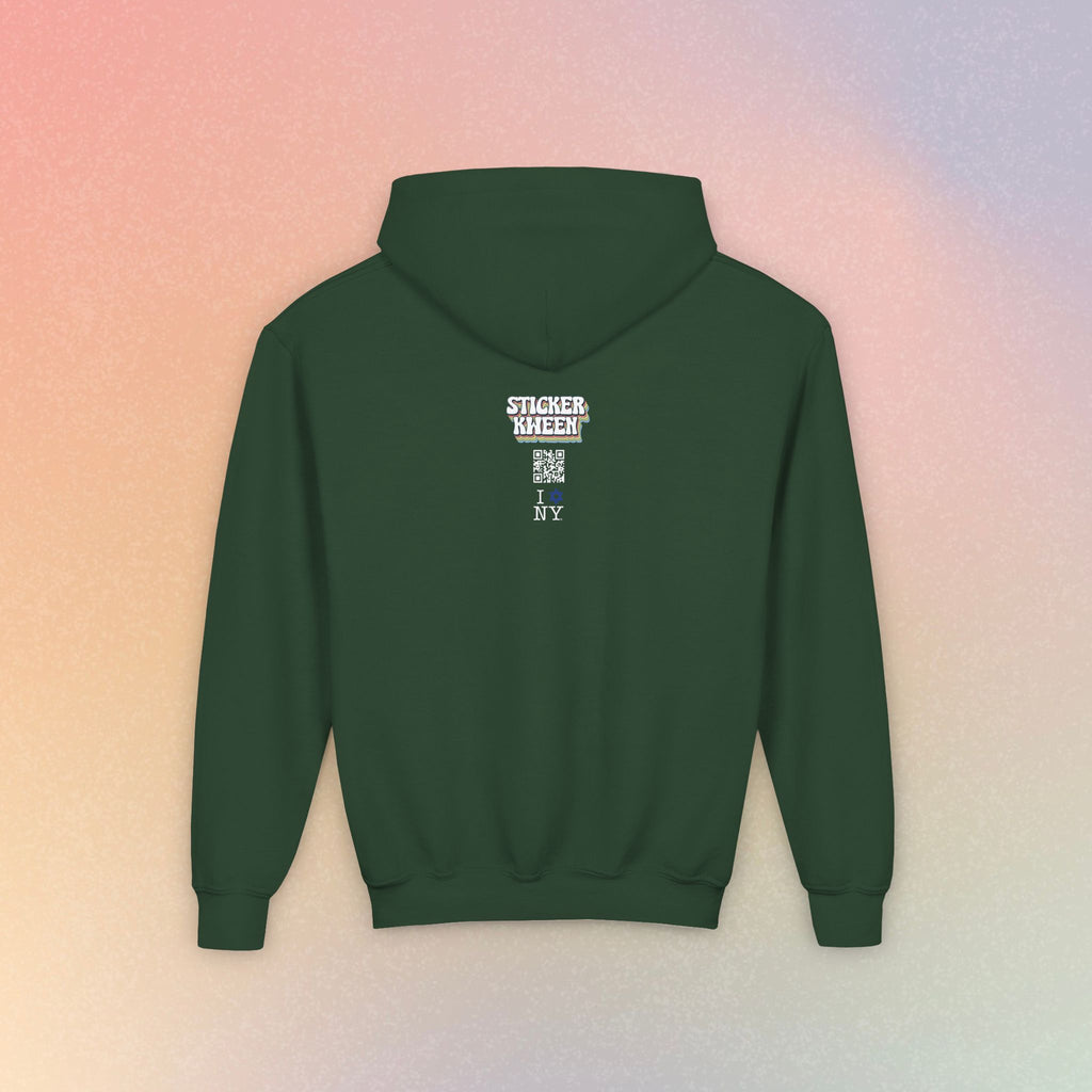 Youth Size I Love NY Jewish Star Hoodie | Jewish New York Pride Sweatshirt