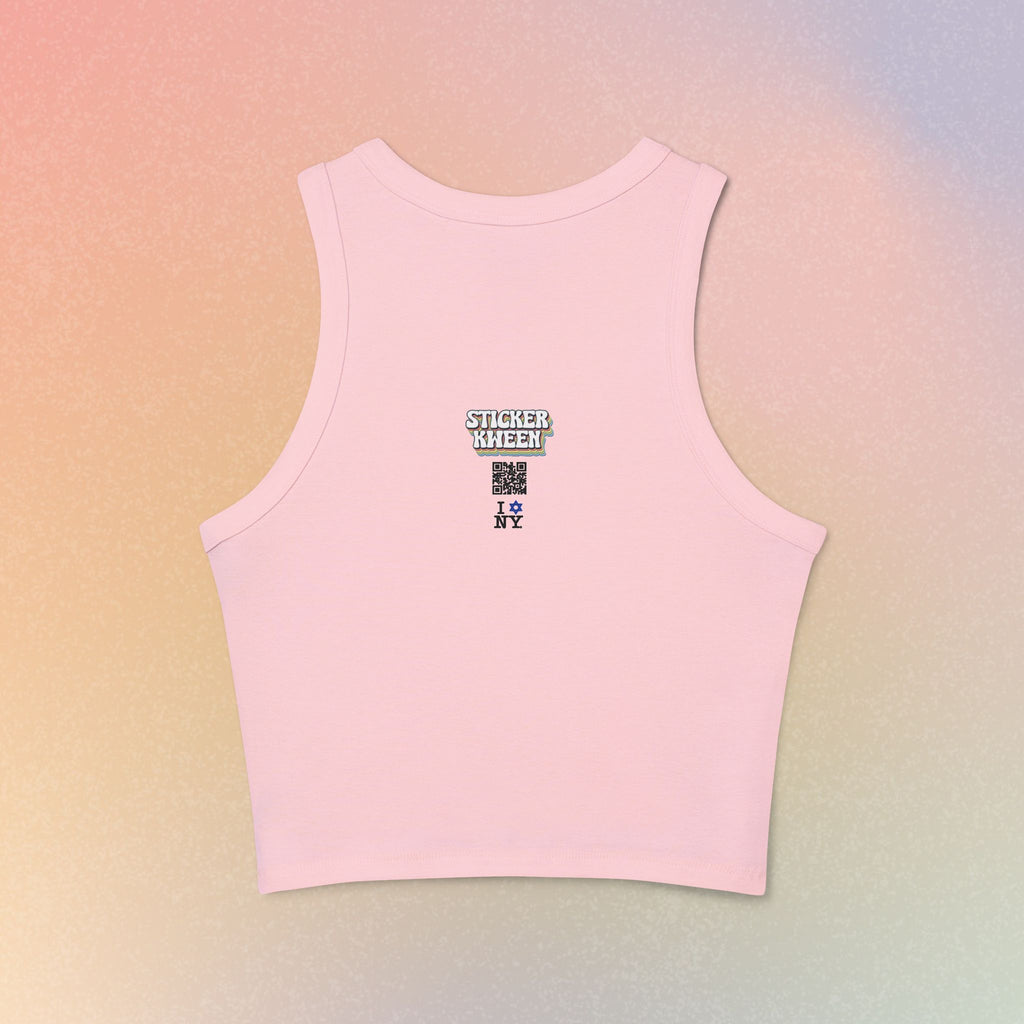 I Love New York Jewish Star Women's Micro Rib Racer Tank Top | New York Jewish Pride