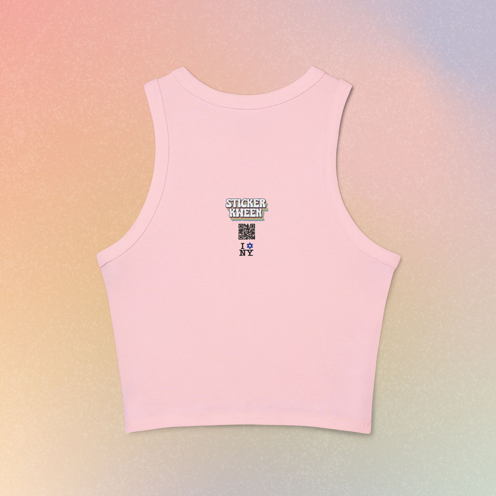 I Love New York Jewish Star Women's Micro Rib Racer Tank Top | New York Jewish Pride