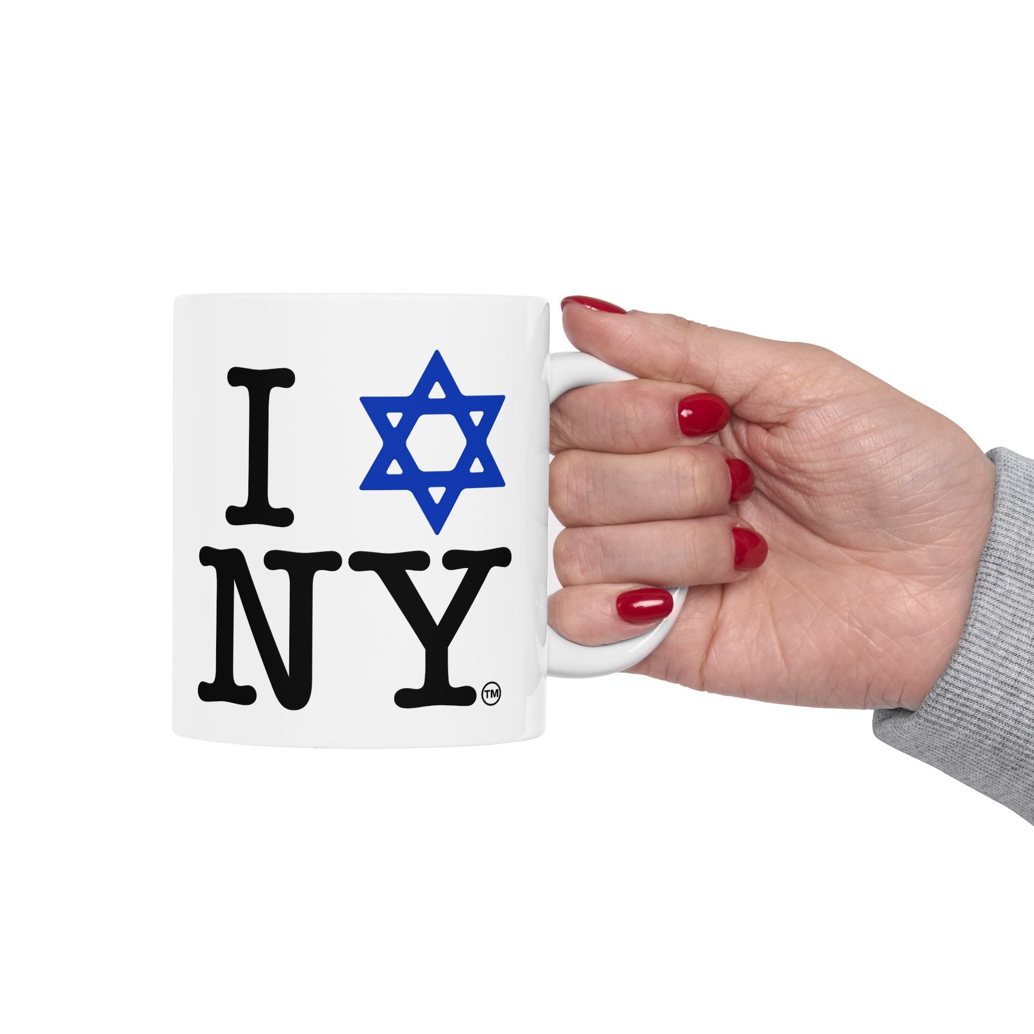 I Star of David NY Mug | Jewish New York Ceramic Mug