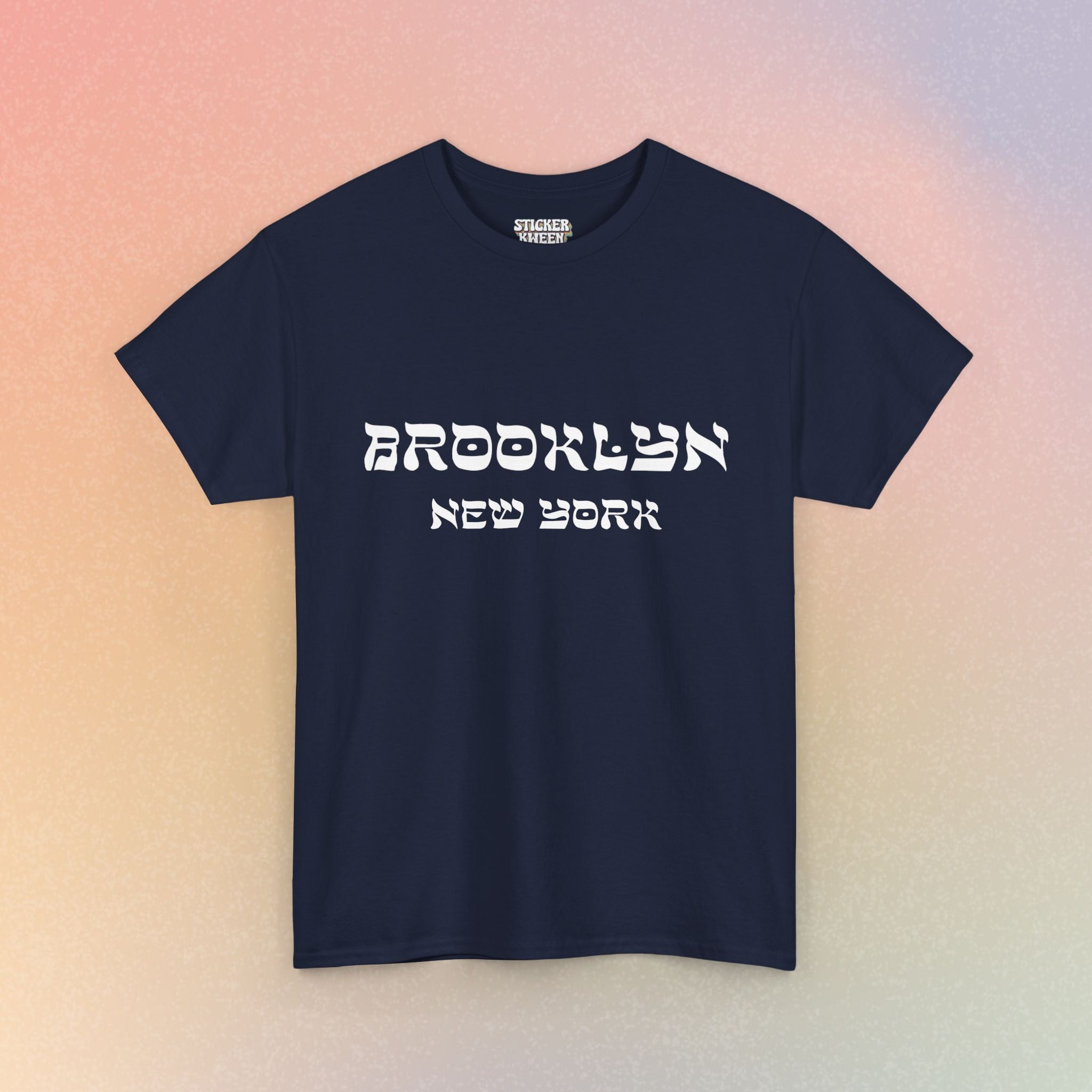 Brooklyn New York Hebrew Script - Unisex Heavy Cotton Tee