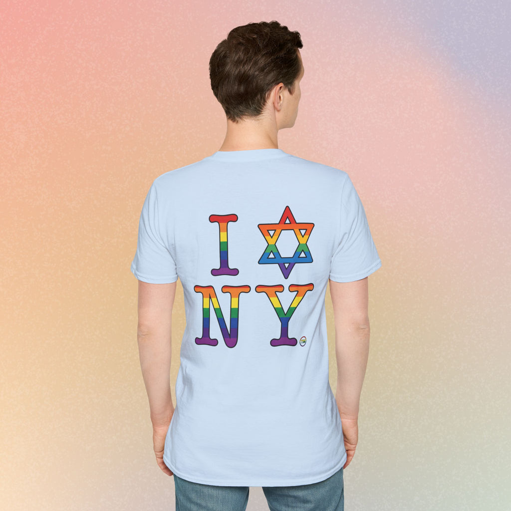 I Love NY Jewish Star LGBTQ Pride Unisex Softstyle T-Shirt