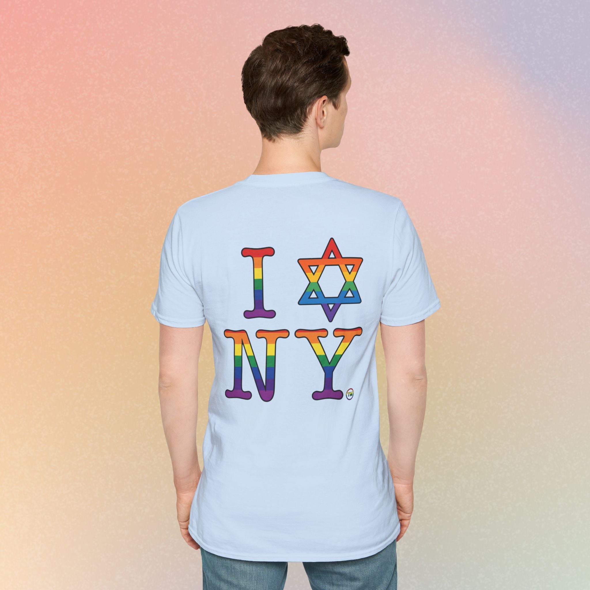 I Love NY Jewish Star LGBTQ Pride Unisex Softstyle T-Shirt
