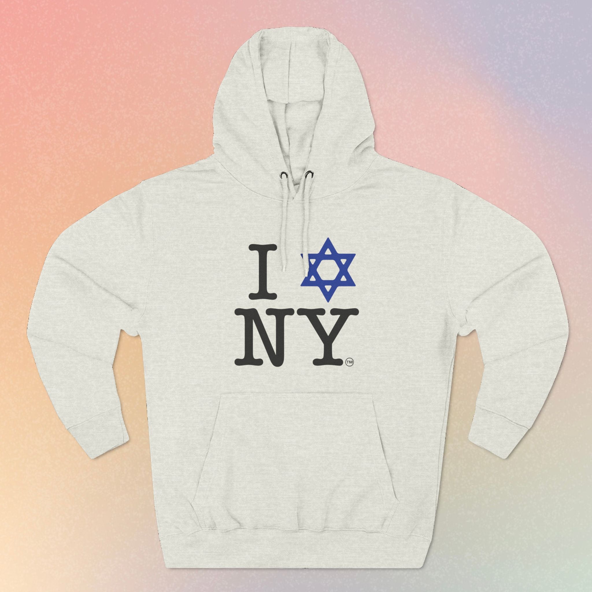 I Love NY Jewish Star Hoodie | Jewish New York Pride