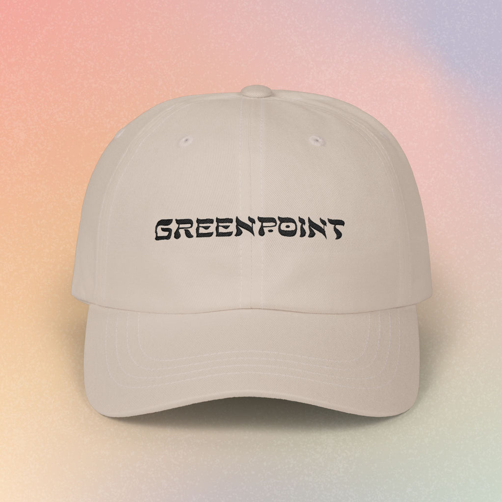 Greenpoint Hebrew Font Baseball Cap | Brooklyn Jewish Pride (Light Colors)