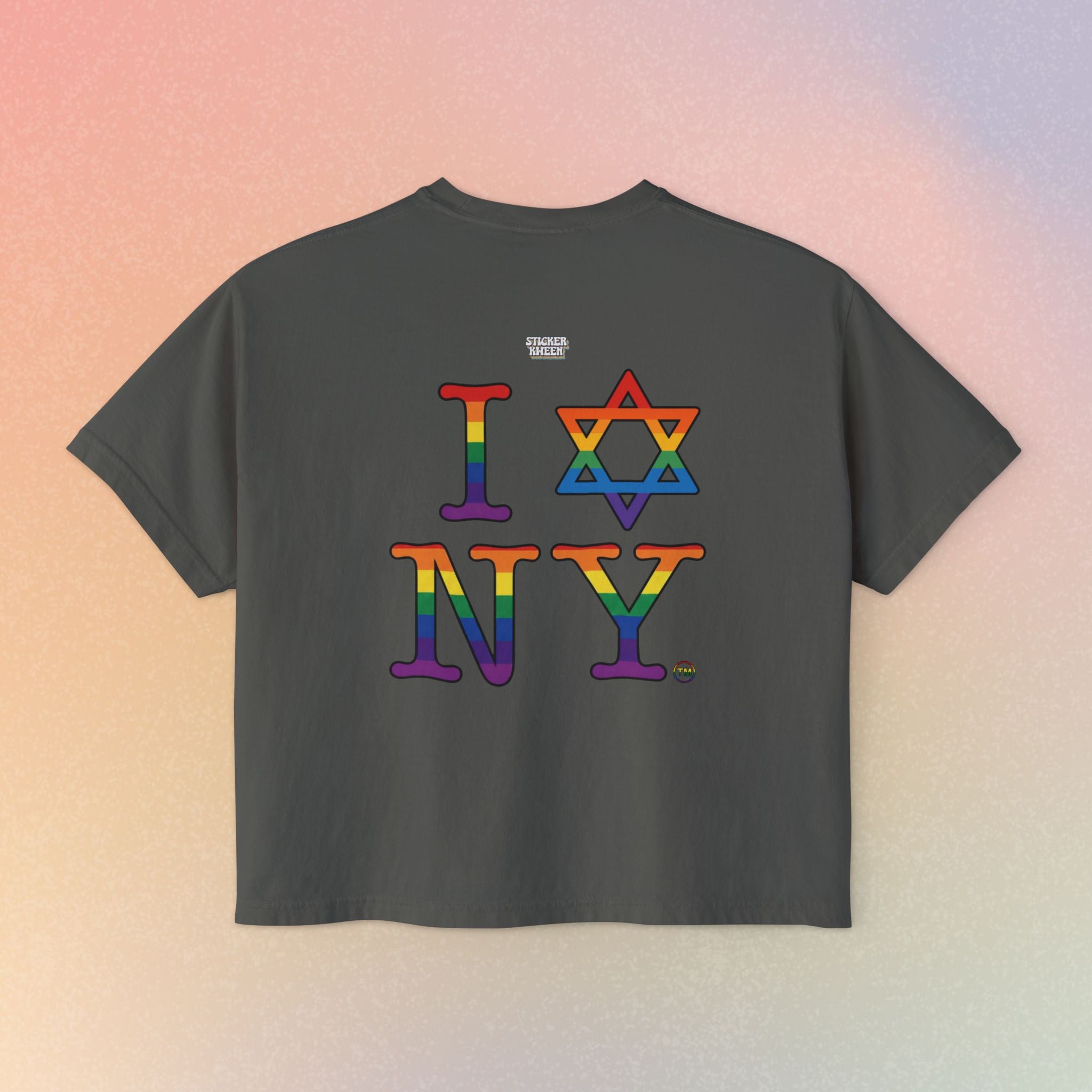 I Love NY Jewish Star LGBTQ Jewish Pride Women's Boxy Tee