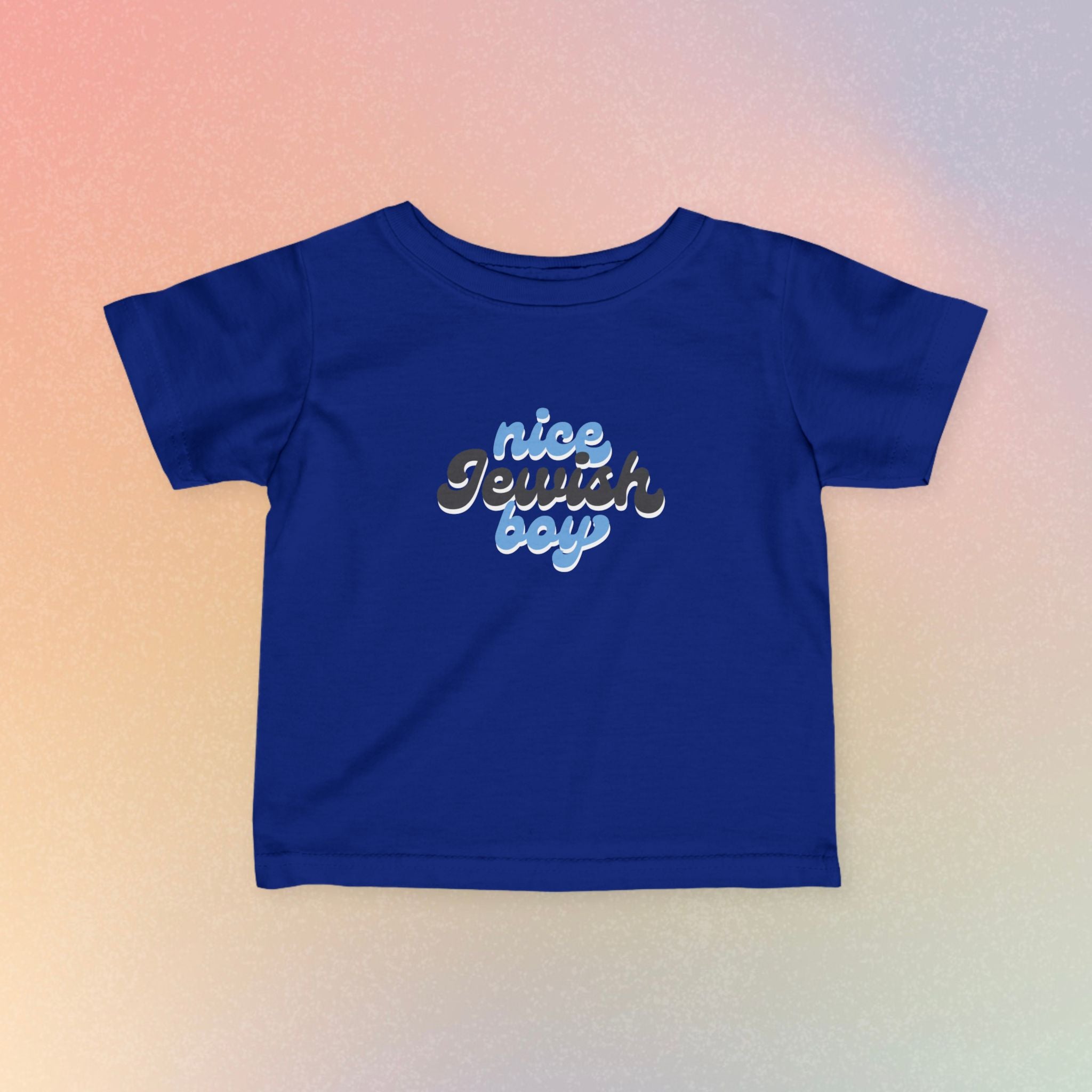 Infant Tee — "Nice Jewish Boy" Cute Retro Baby T‑Shirt (Newborn to 24M)