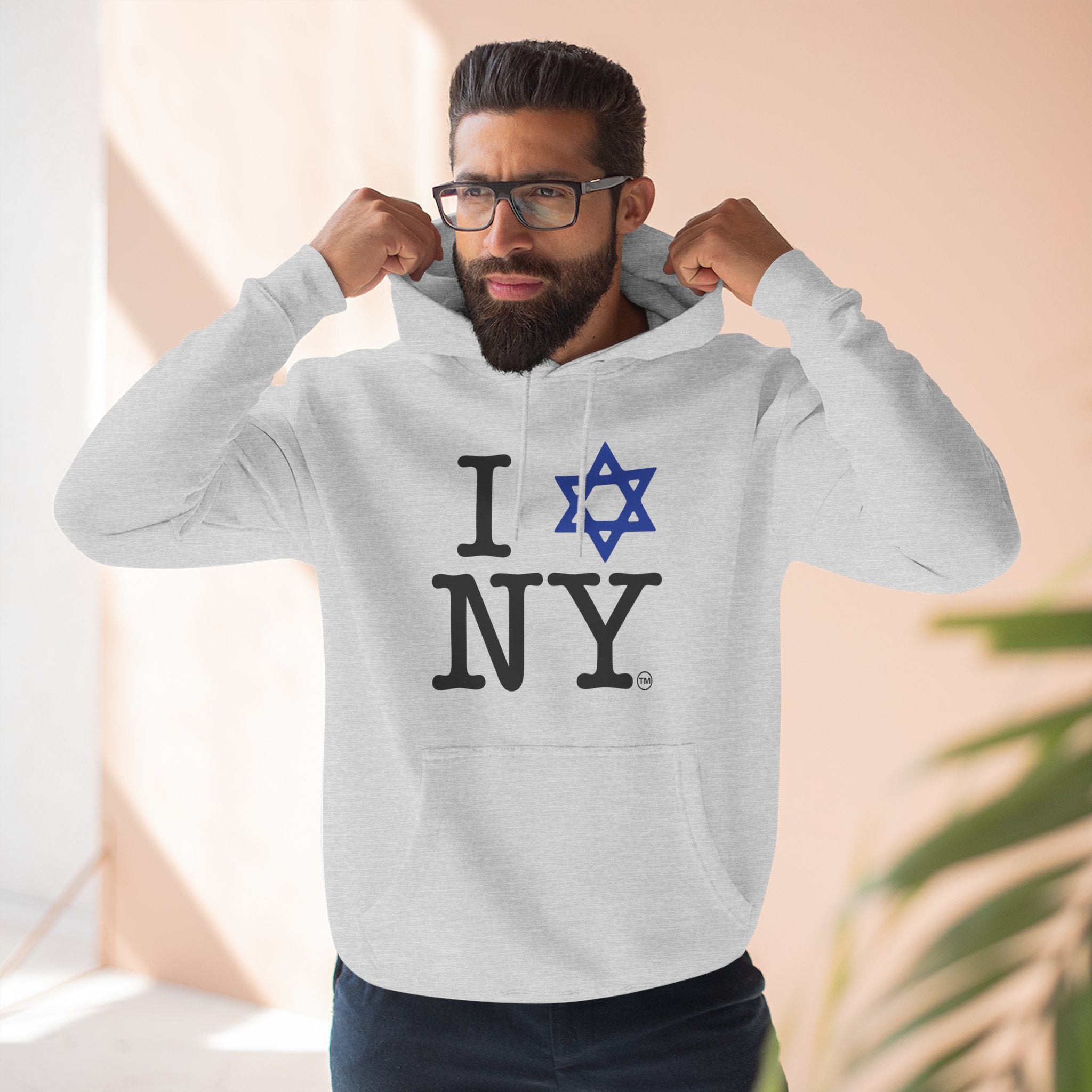 I Love NY Jewish Star Hoodie | Jewish New York Pride