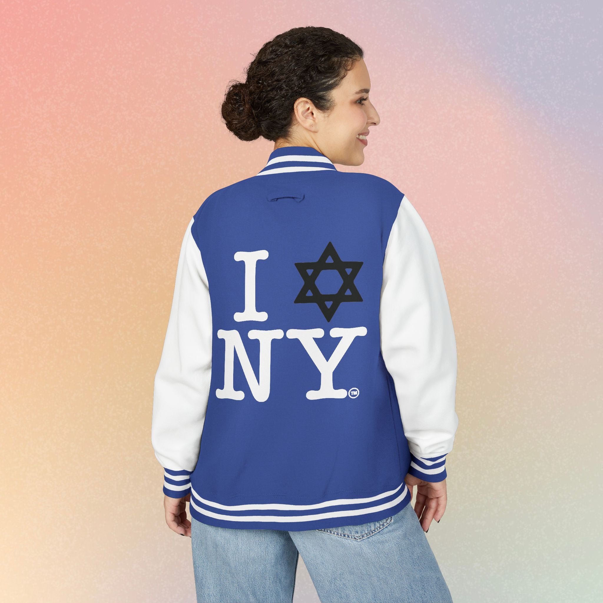 I NY Star of David Letterman Jacket | Jewish New York Varsity Jacket