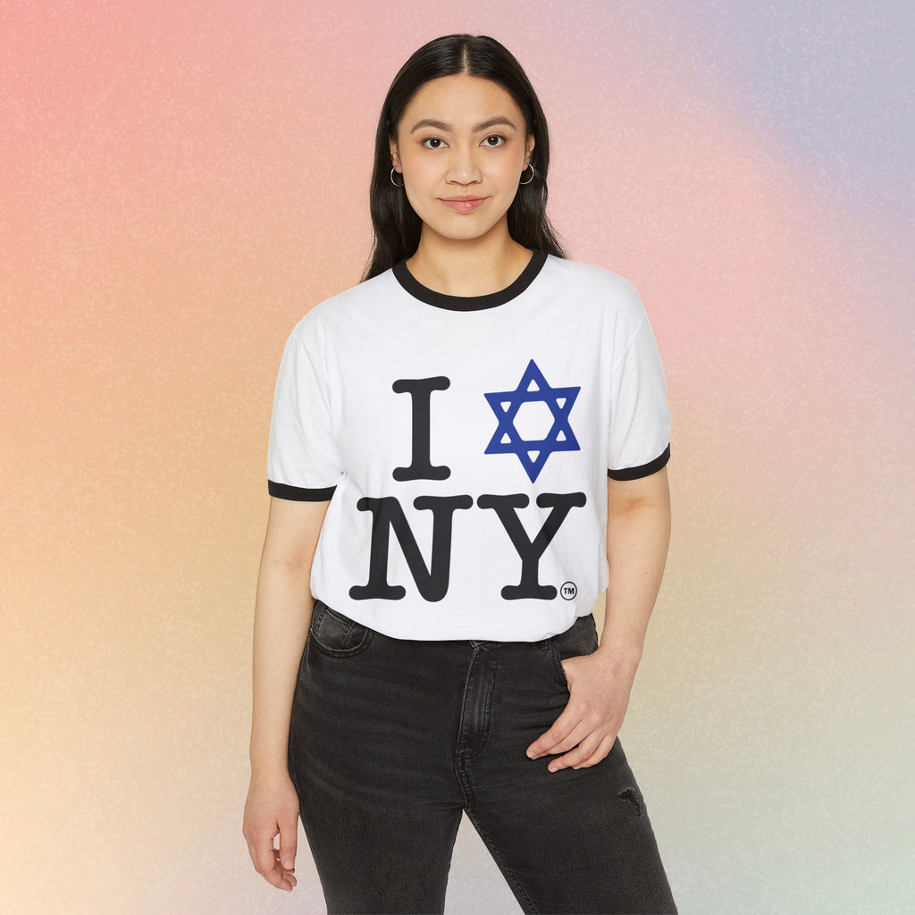 I Love NY Jewish Star T-Shirt | Ringer Tee, Jewish New York Pride