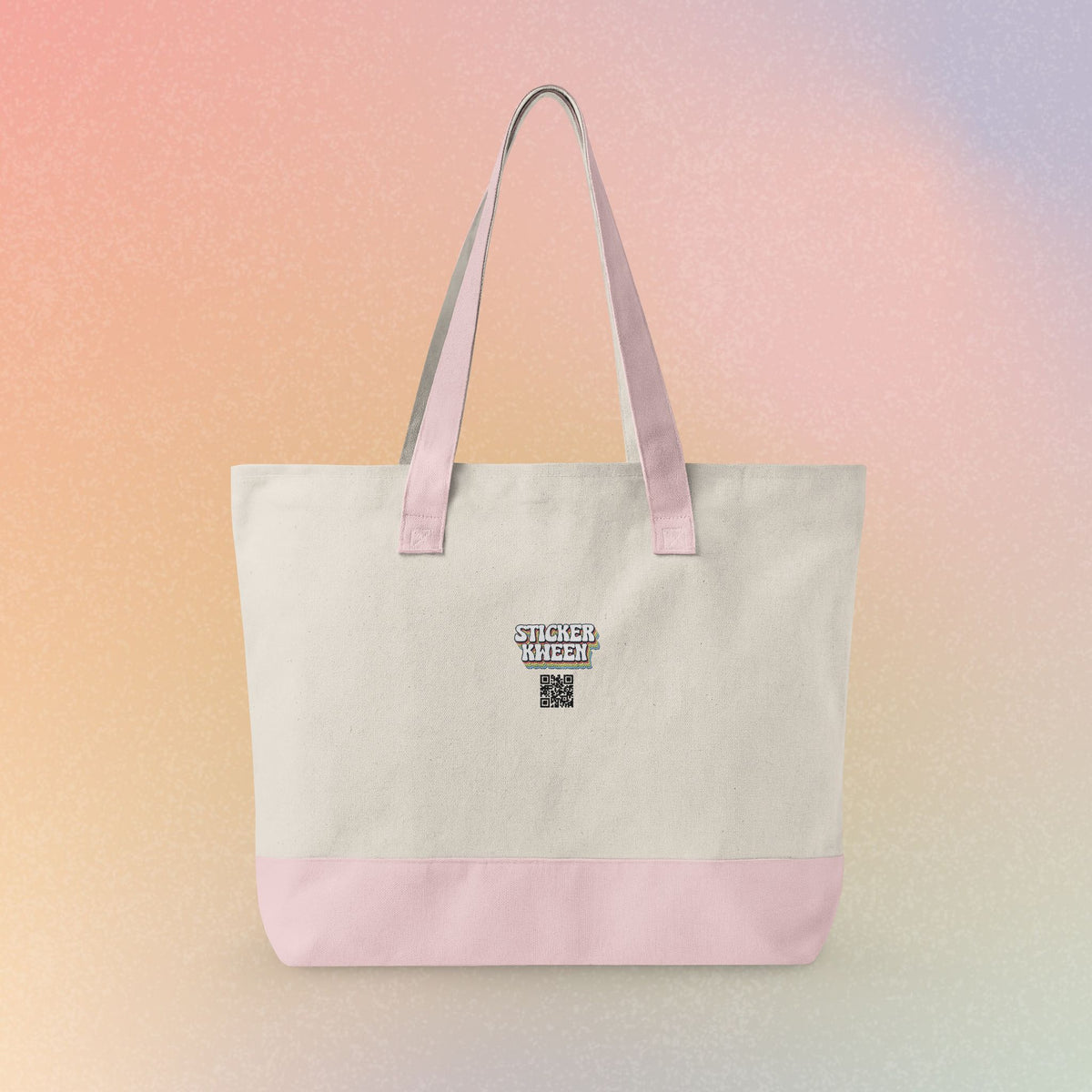 I Love NY Jewish Star Zippered Canvas Tote
