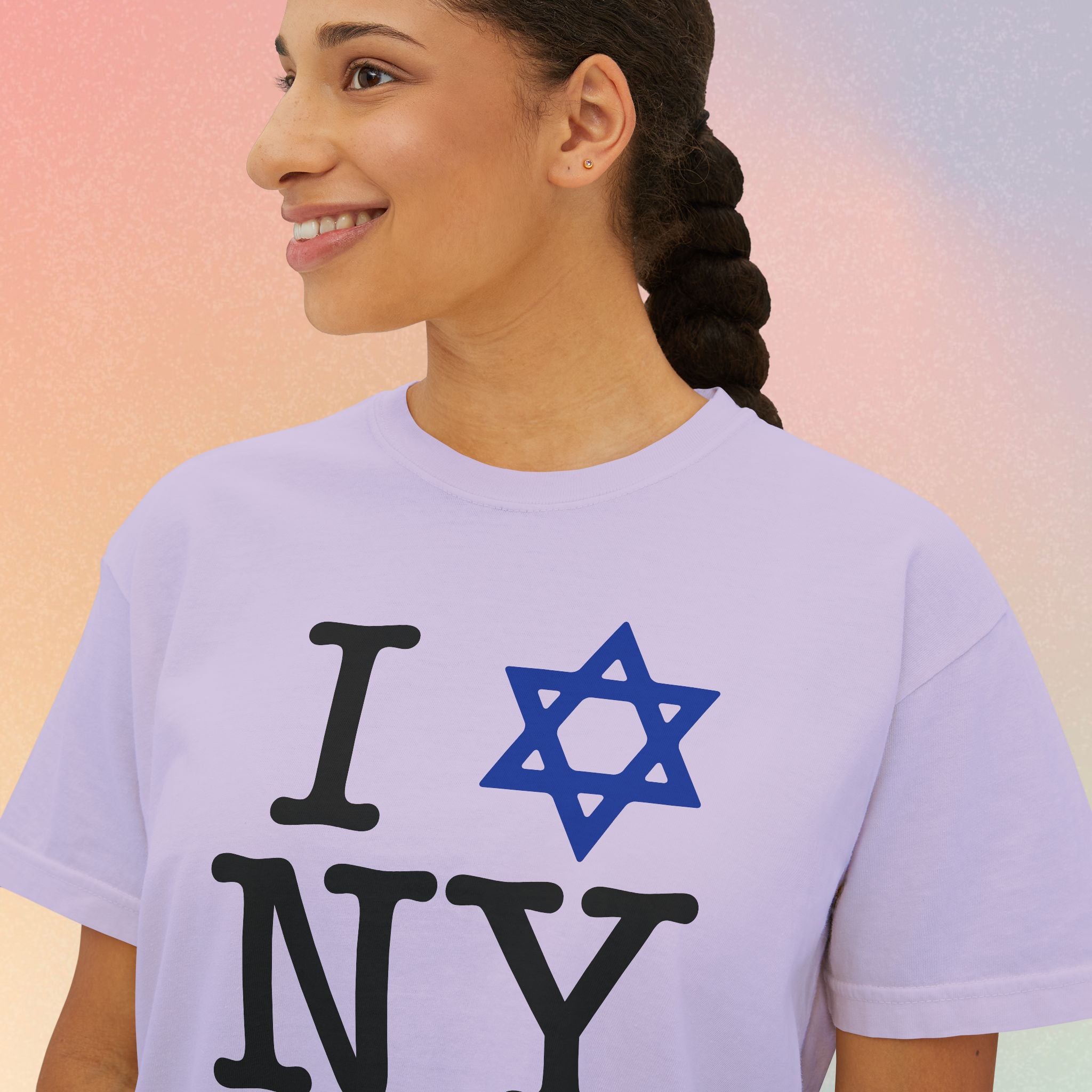 I Love NY Jewish Star Women's Boxy Tee — Jewish New York Pride T‑Shirt