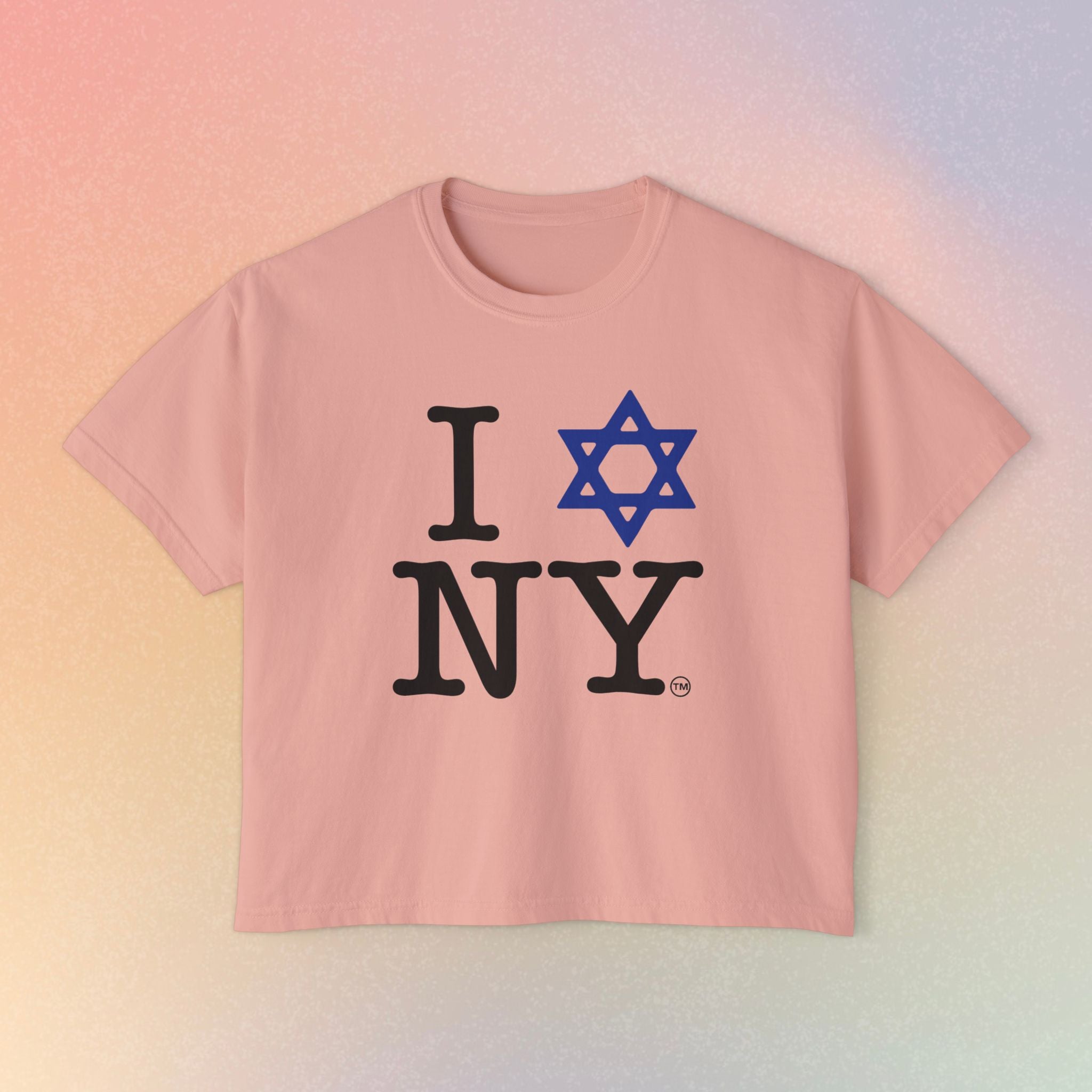 I Love NY Jewish Star Women's Boxy Tee — Jewish New York Pride T‑Shirt