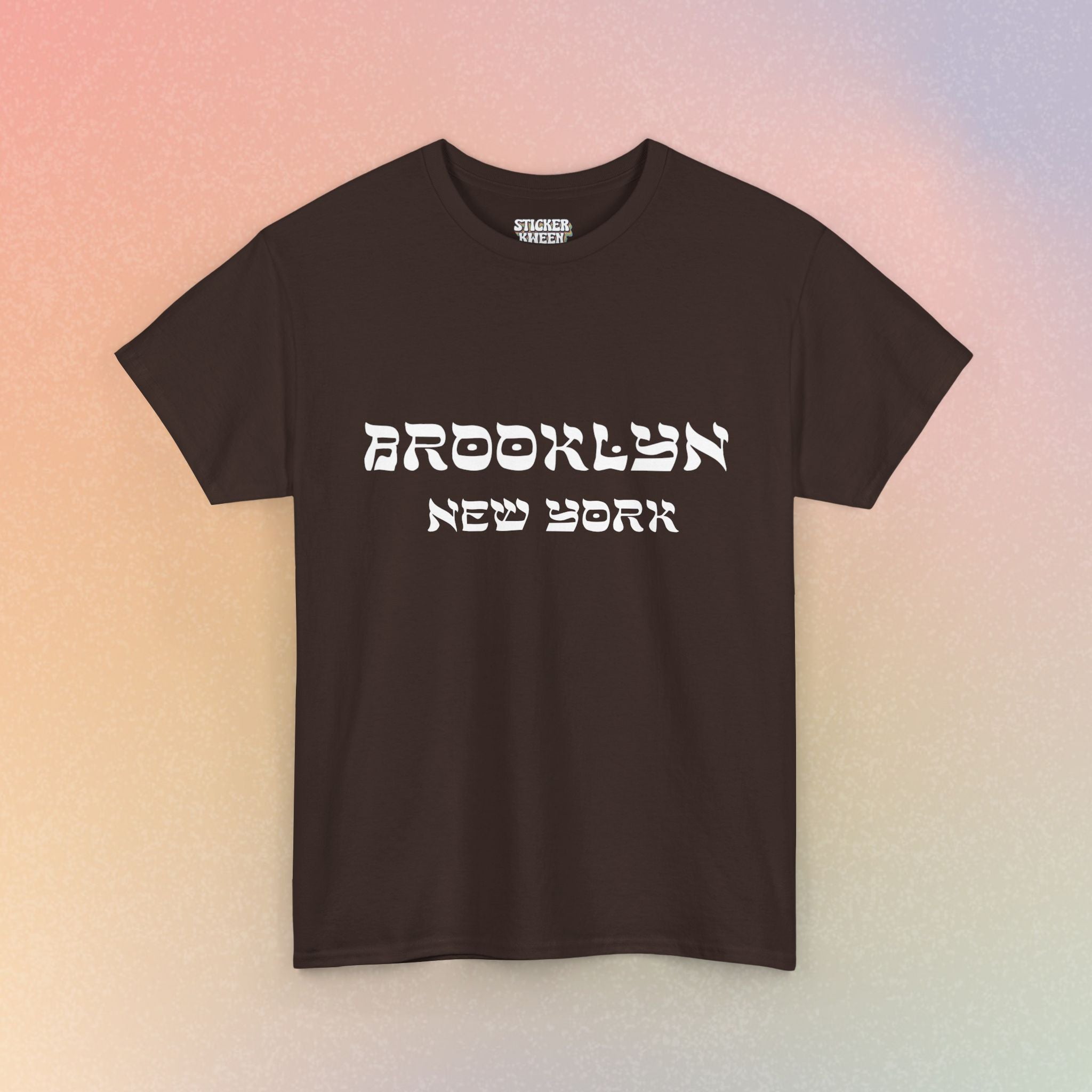 Brooklyn New York Hebrew Script - Unisex Heavy Cotton Tee