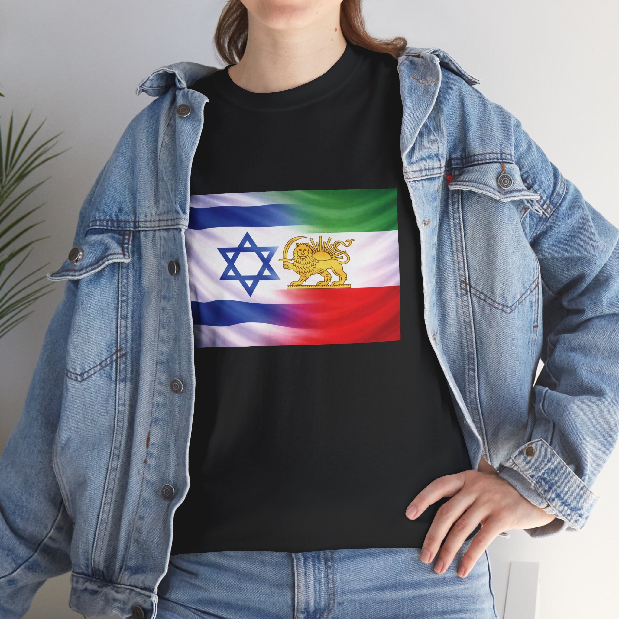 Israeli Persian Lion Flag T Shirt - Israel Persian Jewish Pride Tee