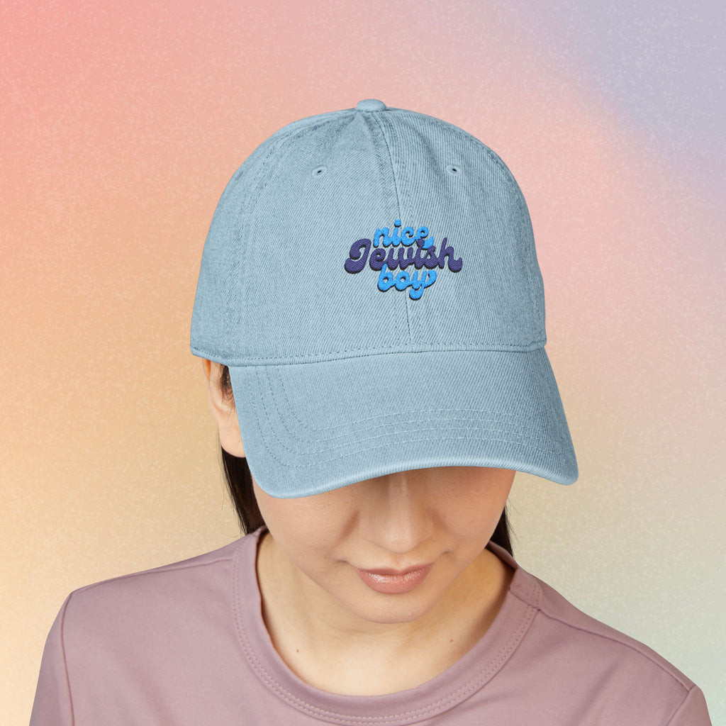 Nice Jewish Boy Embroidered Denim Baseball Hat