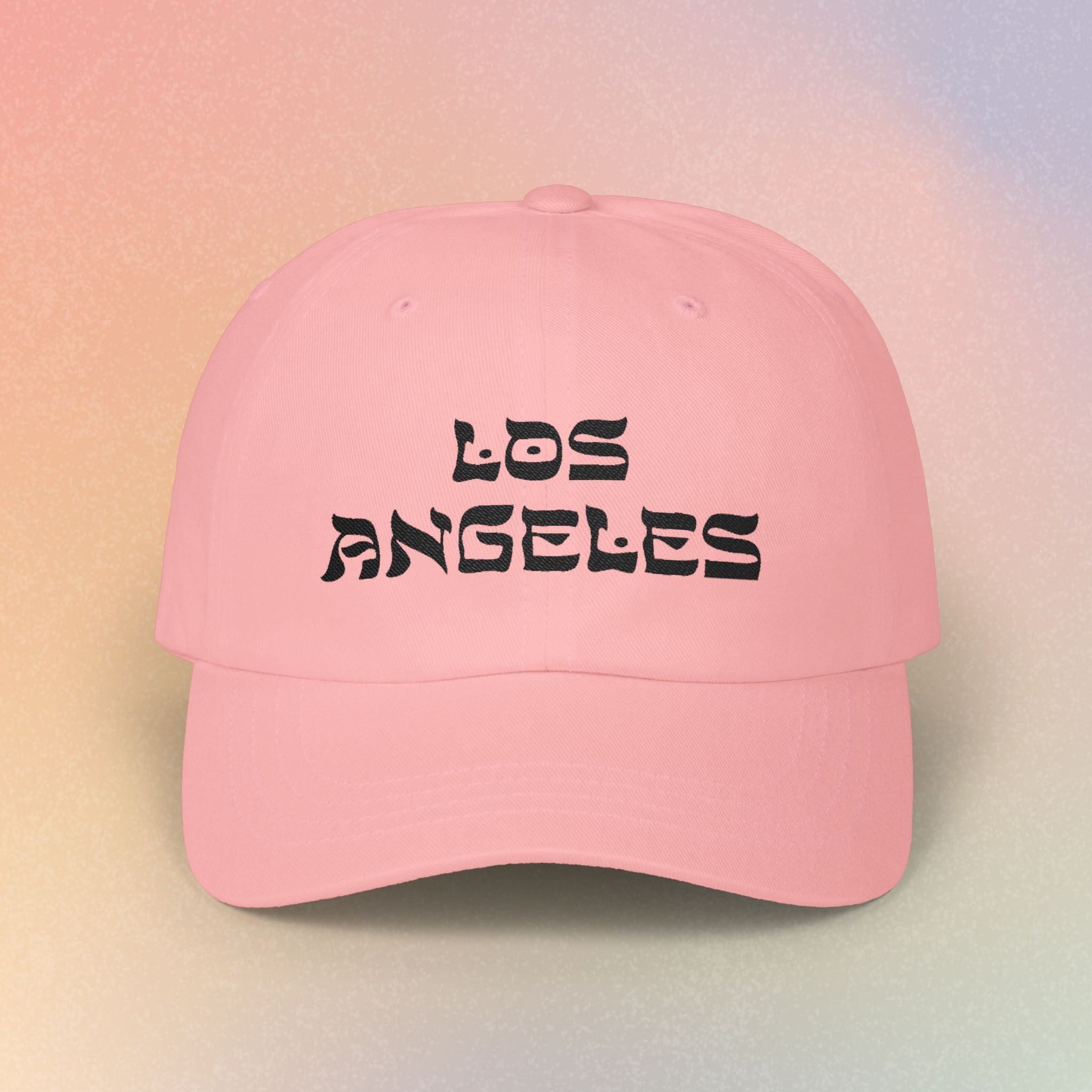 Los Angeles Hebrew Style Font Baseball Cap | LA Jewish Pride (Dark Colors)