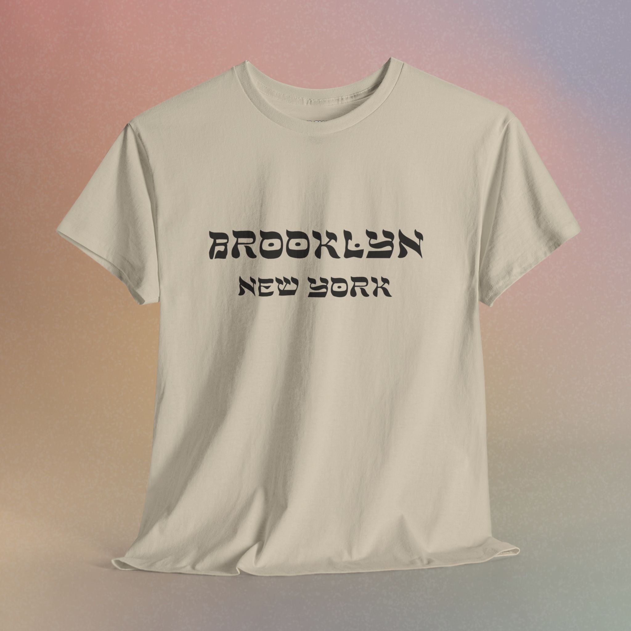 Brooklyn New York Hebrew Script - Unisex Heavy Cotton Tee