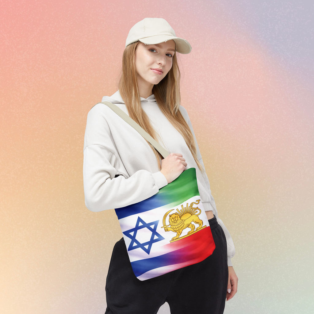Persian-Israeli Flags Solidarity Tote Bag