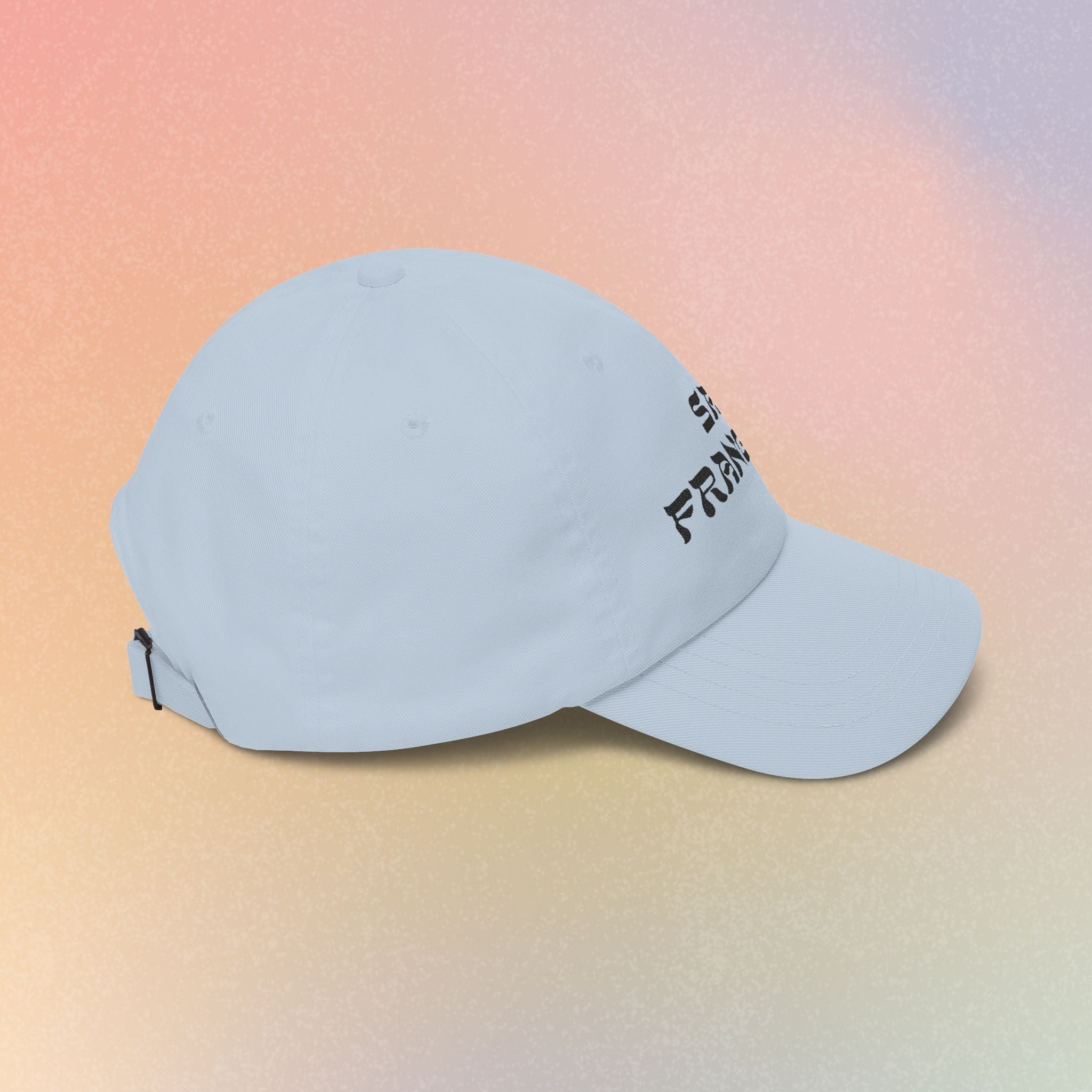 San Francisco Hebrew Style Font Baseball Hat | SF Jewish Pride (Light Colors)